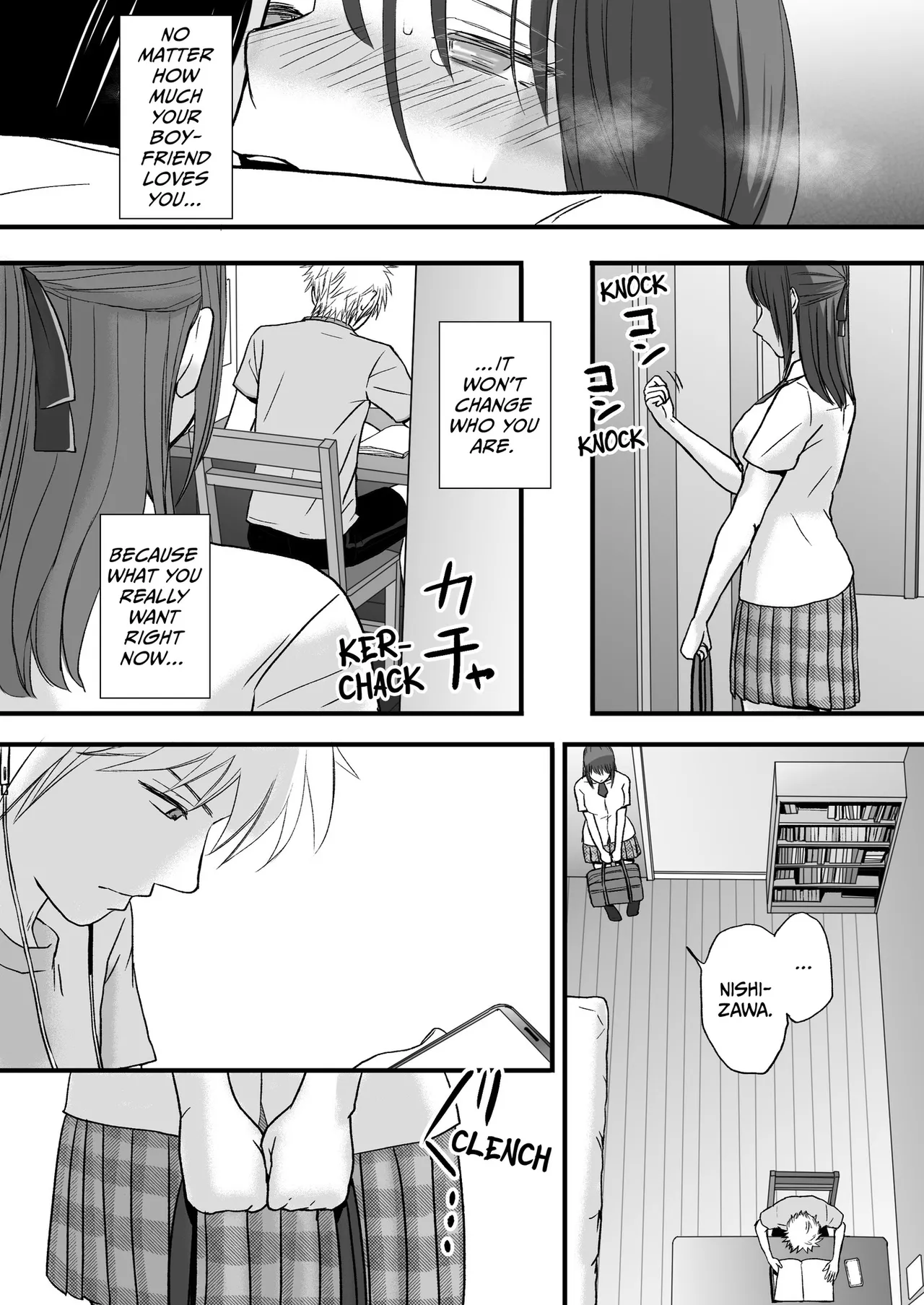 Sumata dake tte Itta no ni… Nurutto Sounyuusarechatta Yuutousei no Omocha | You Said It'd Just Be Grinding... But You Ended up Slipping It In. Now I'm Just the Top Student's Toy. page 97 original parody - handjob kissing hentai manga - read online free