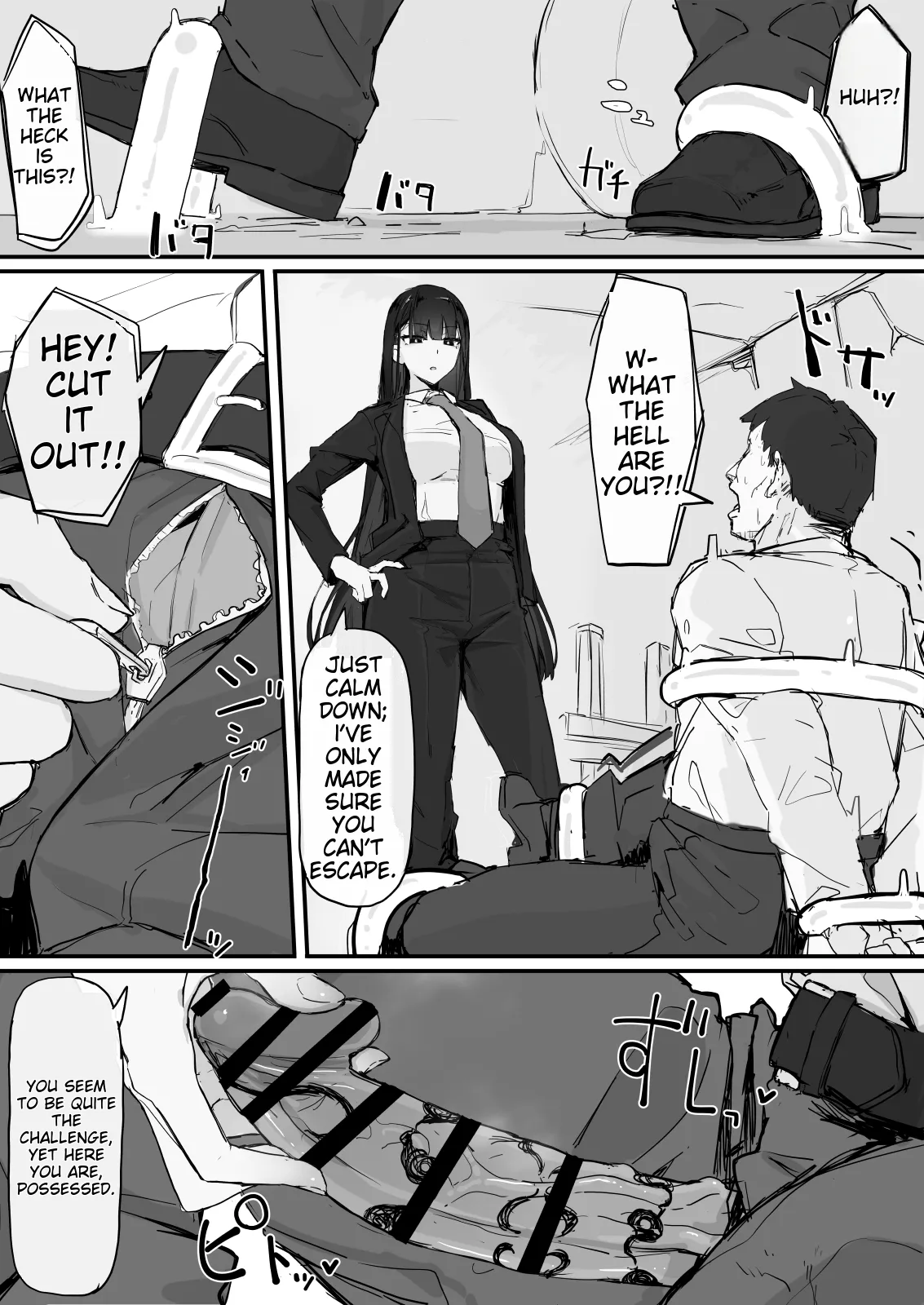 Kankaku shadan de haraimasu  | Sensory deprivation exorcism | Part 1-4 page 19 original parody - business suit squirting hentai manga - read online free