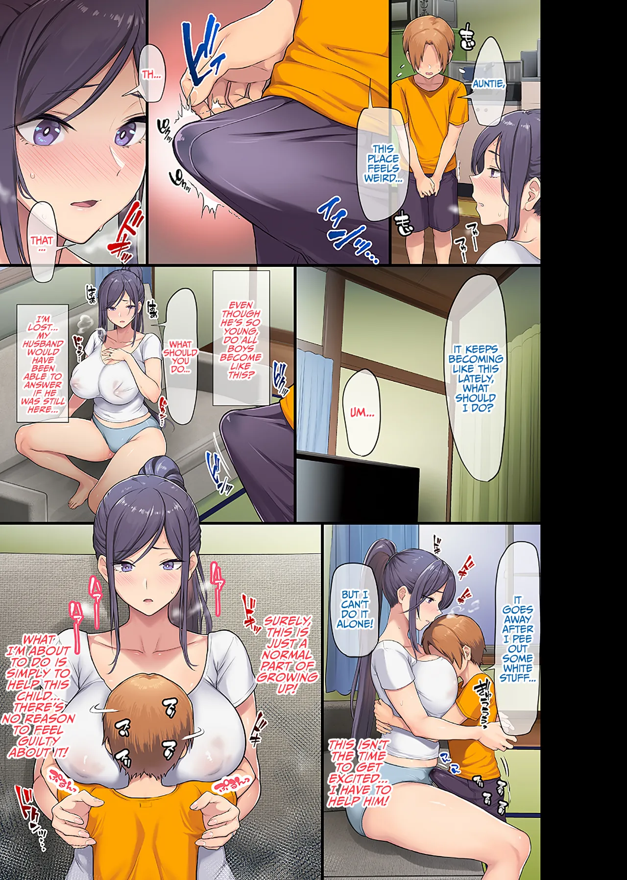 Giant Boobs Widow and Her Son's Very. Very Bad Friend page 12 original parody - sole female sole male hentai manga - read online free