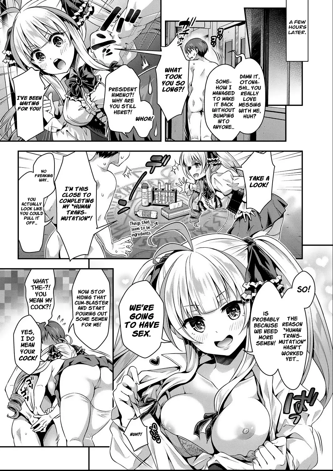 Occult Kenkyuubu: Jintai Rensei | Occult Research Club: Human Transmutation 01 + 02 page 43 - sole male nakadashi hentai manga - read online free