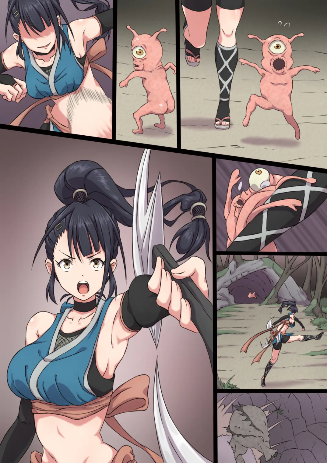 Kunoichi Ayame's Defeat page 55 - kunoichi monster hentai manga - read online free