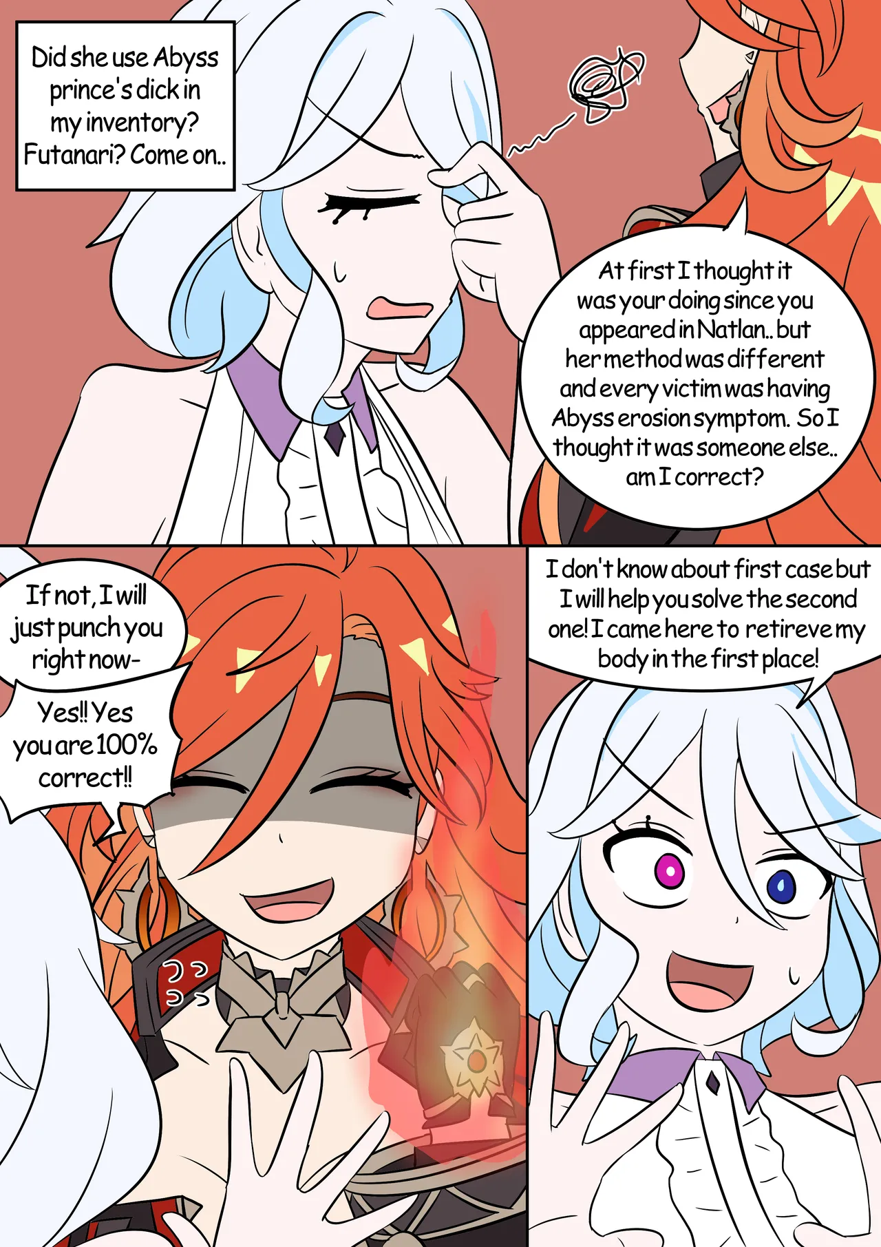 Into the Abyss page 13 featuring lumine genshin impact parody - futanari body swap hentai manga - read online free