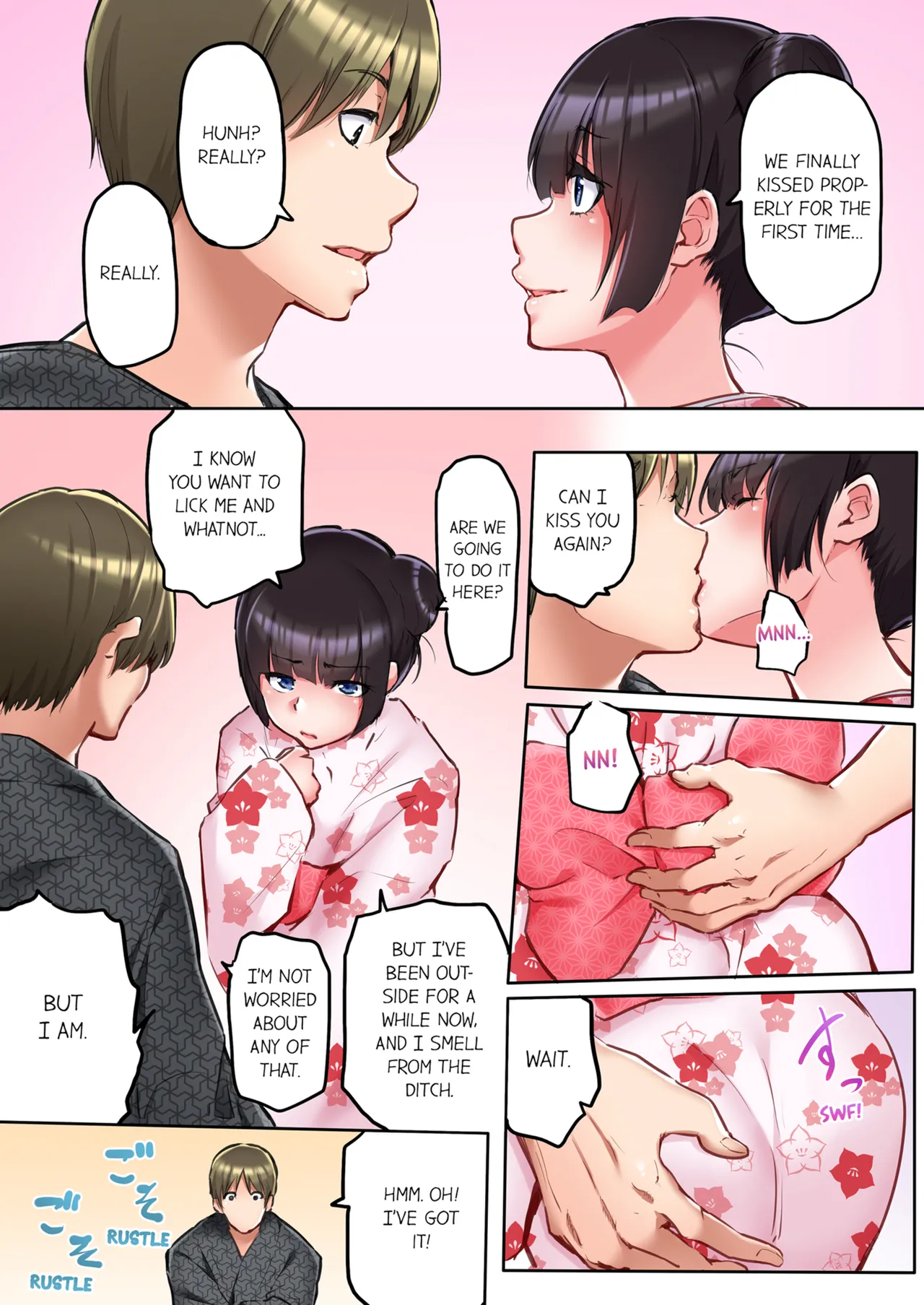 That Won't Fit...! All Night Sex with the Biggest Cock Vol.1-5 page 350 - mmf threesome group hentai manga - read online free