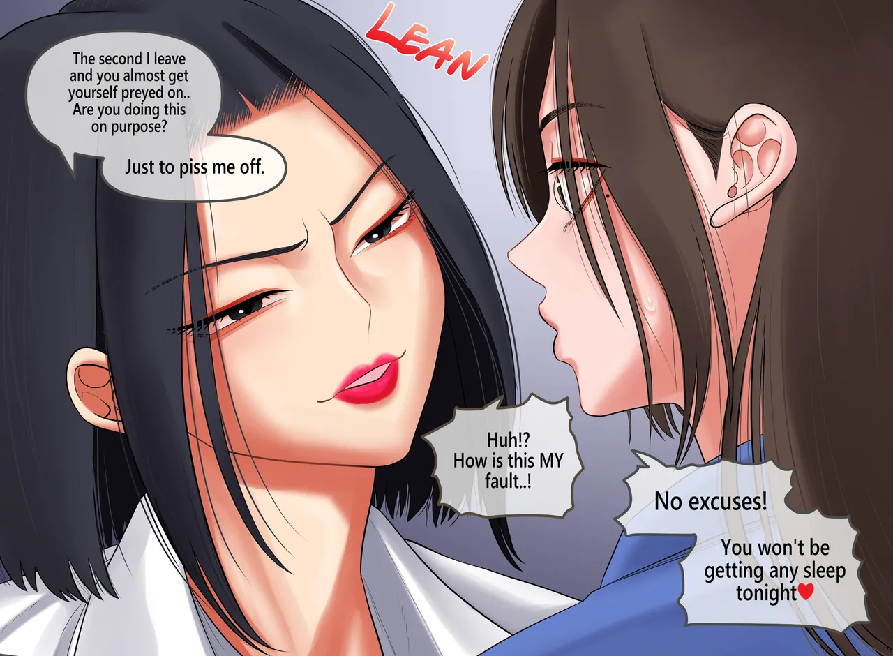Between Two Loves page 14 original parody - full color yuri hentai manga - read online free