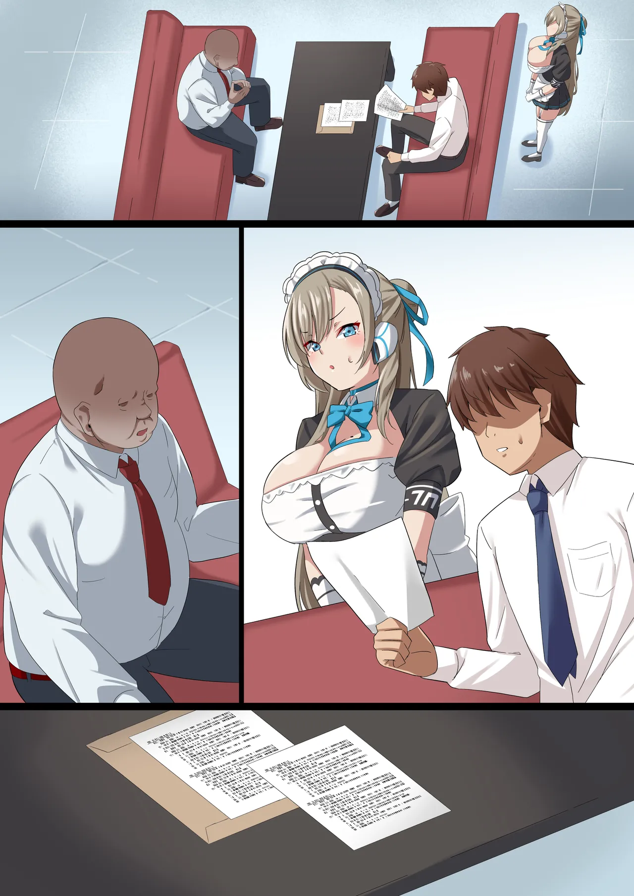 Ore no Kanojo ga Kimodebu Shachou no Seishori Maid ni Sareta Ken page 31 featuring asuna ichinose blue archive parody - sole female full color hentai manga - read online free