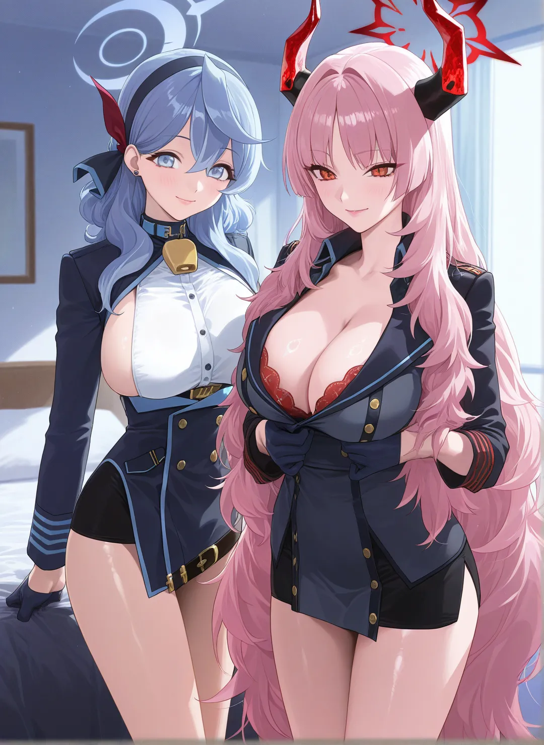 Ako x Satsuki Rametaki page 66 featuring ako amau blue archive parody - futanari blowjob hentai manga - read online free