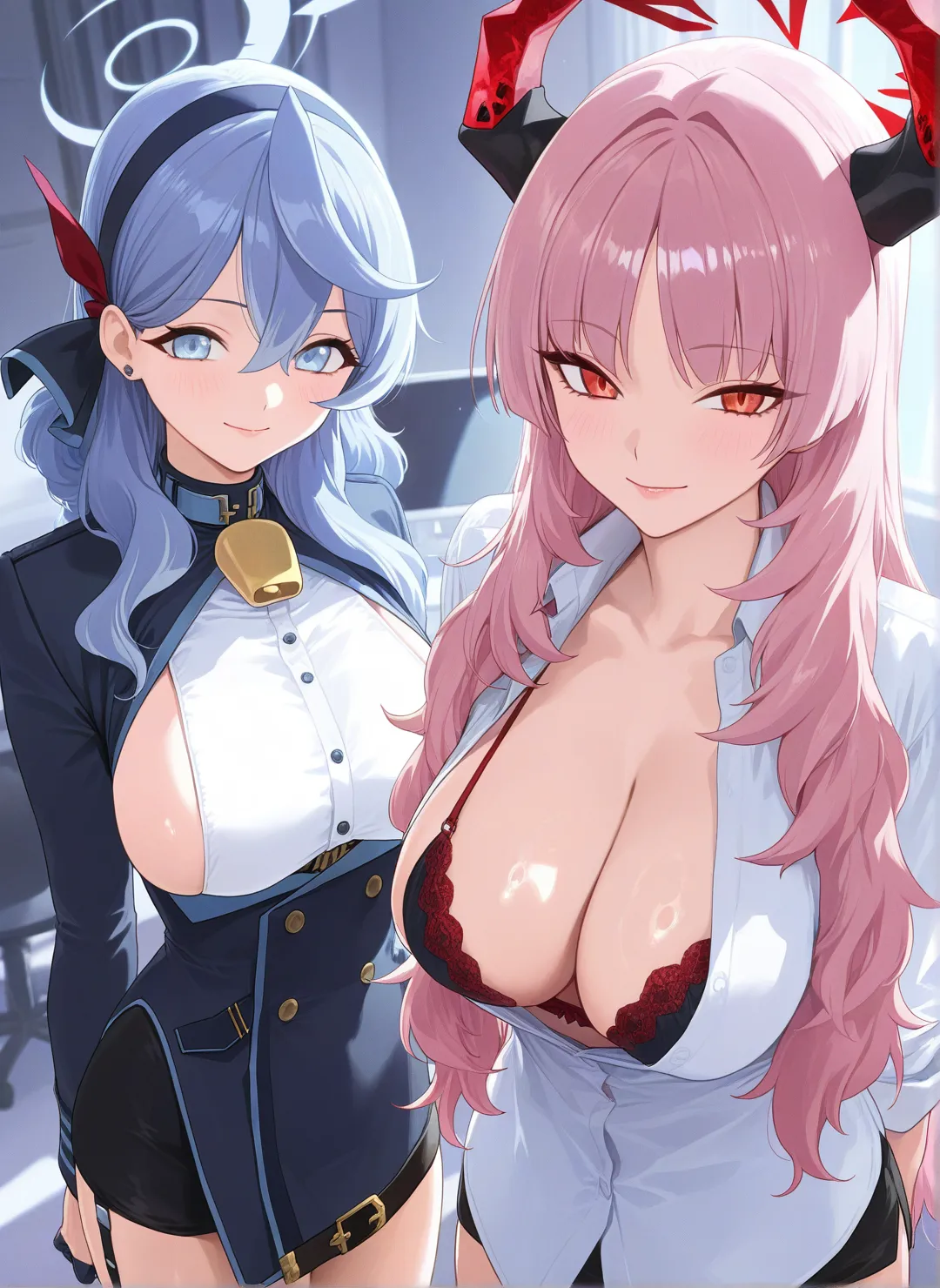 Ako x Satsuki Rametaki page 67 featuring ako amau blue archive parody - big penis blowjob hentai manga - read online free