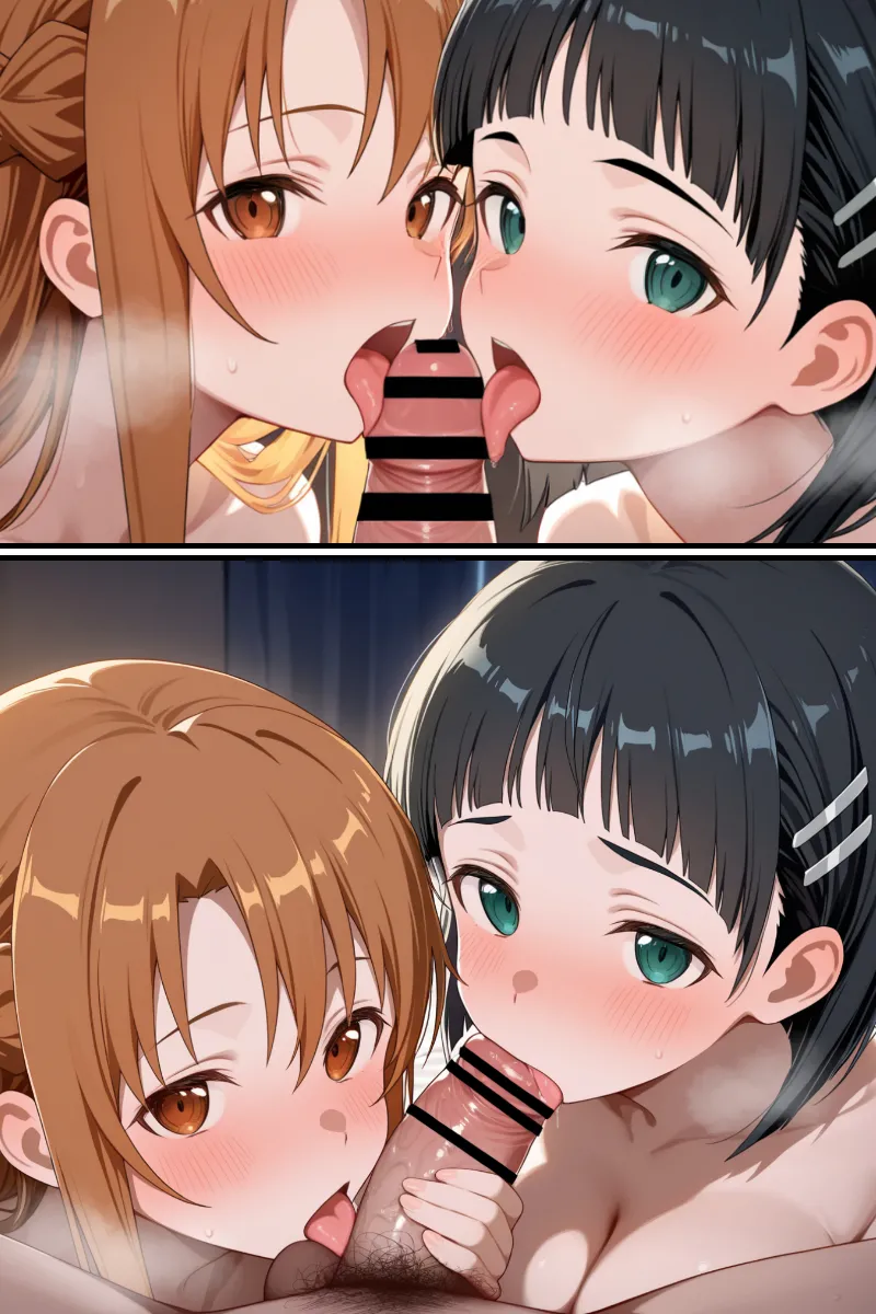 SA● ヒロイン蹂躙 催●支配 〜 ア◯ナ＆ス◯ハ 〜【セリフ無】 page 79 featuring keiko ayano sword art online parody - sole male ffm threesome hentai manga - read online free