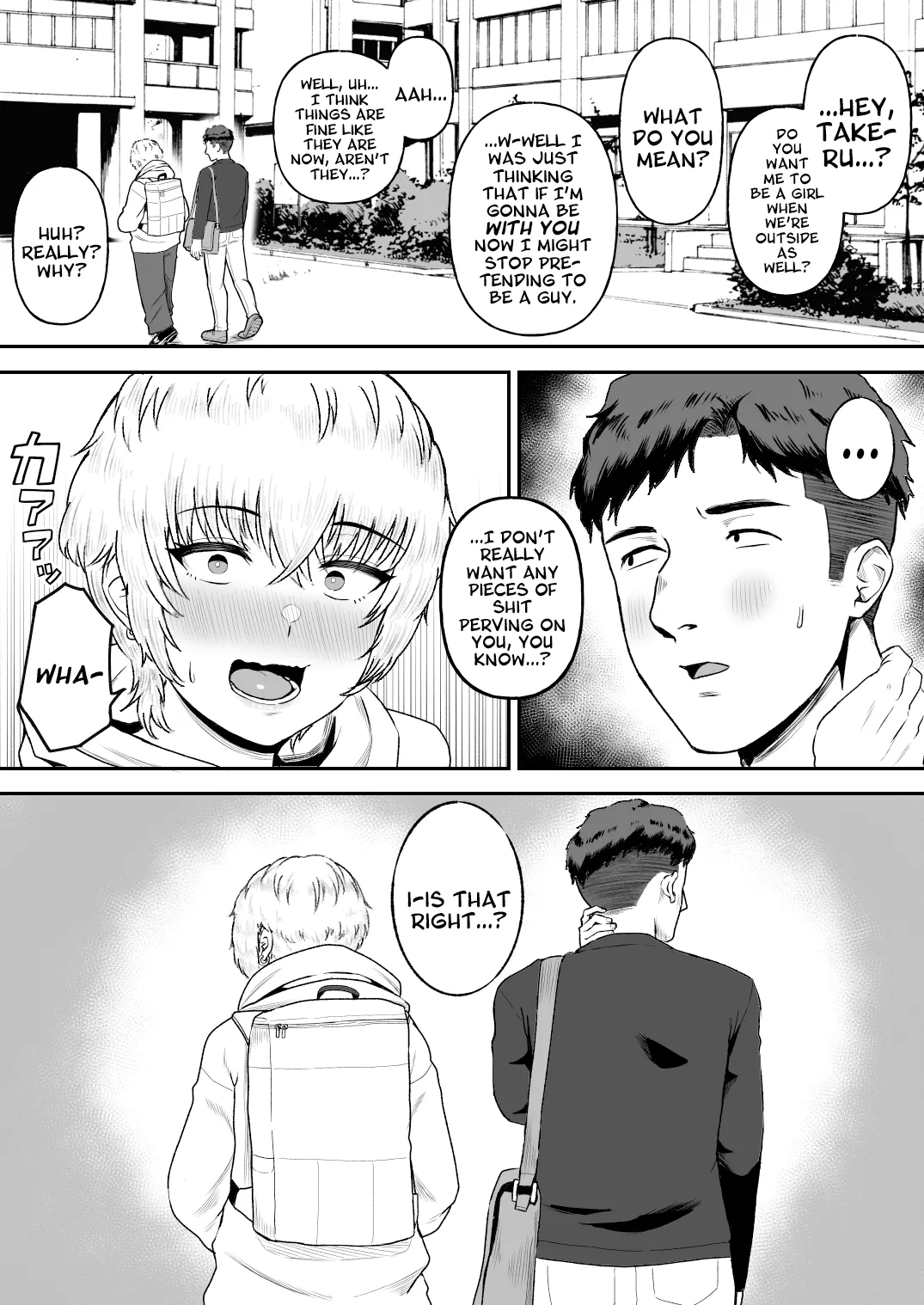 Shinyuu no Ikemen Danshi ga Jitsu wa Bakunyuu Joshi da to Hanmei shita Baai | I Found Out My Pretty Boy Friend Was Actually A Chick With Huge Tits! page 41 original parody - sweating virginity hentai manga - read online free