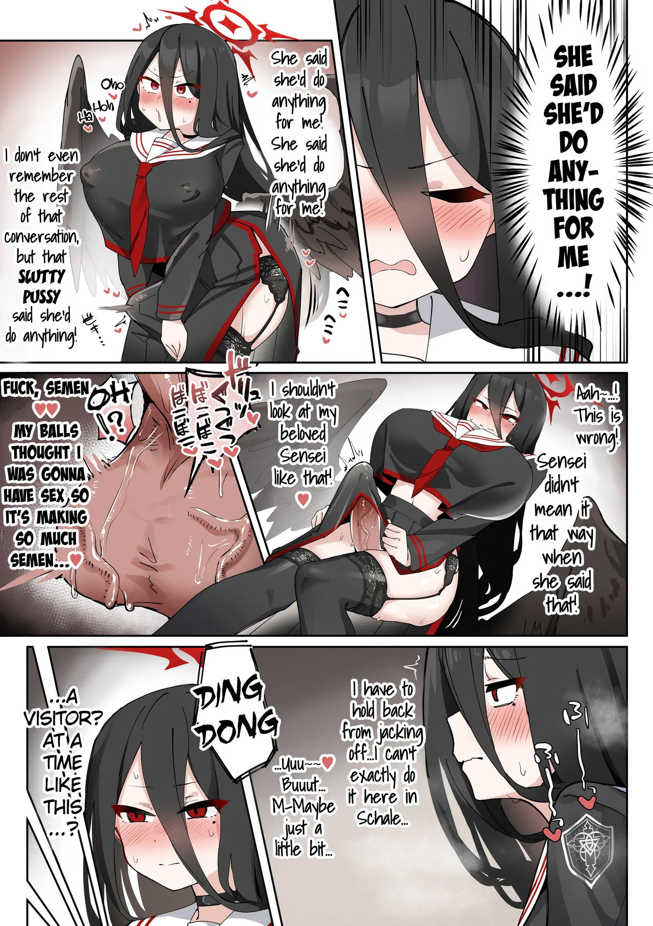 [Zea Lark] Futanari Hasumi-san vs Muttsuri Maso Mesu Ako-chan Manga (Blue Archive) [English] page 10 featuring hasumi hanekawa blue archive parody - wings big breasts hentai manga - read online free