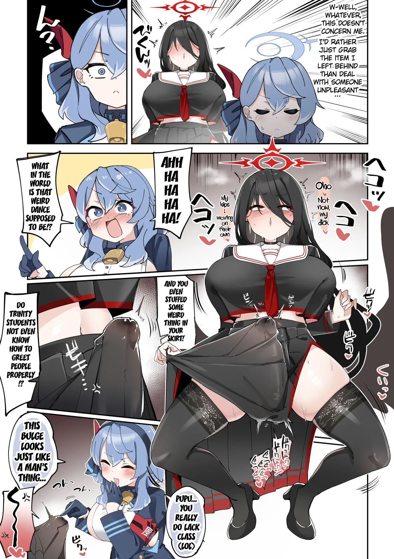 [Zea Lark] Futanari Hasumi-san vs Muttsuri Maso Mesu Ako-chan Manga (Blue Archive) [English] page 13 featuring hasumi hanekawa blue archive parody - nakadashi full color hentai manga - read online free