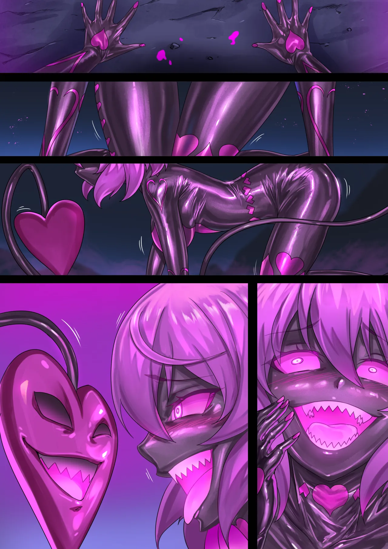 Demon lord Latex demon（Original + Textless） page 82 original parody - full color kissing hentai manga - read online free