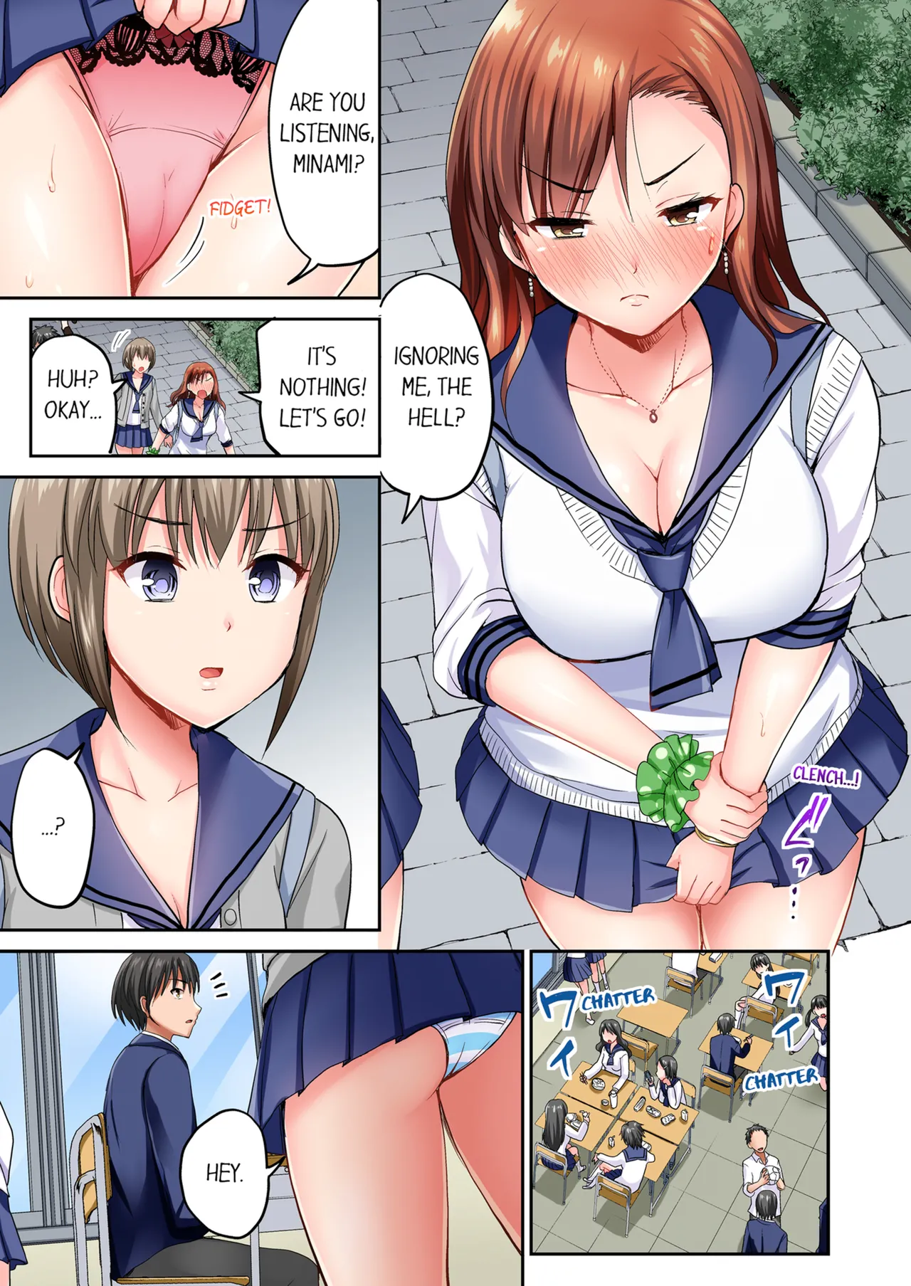 Pashiri no Shita Teku, Yabaitte... ~ Ebi Sori Iki Suru Namaiki Gyaru | Bullied Boy's Tongue Revenge Vol.1-2 page 28 - sole male full color hentai manga - read online free