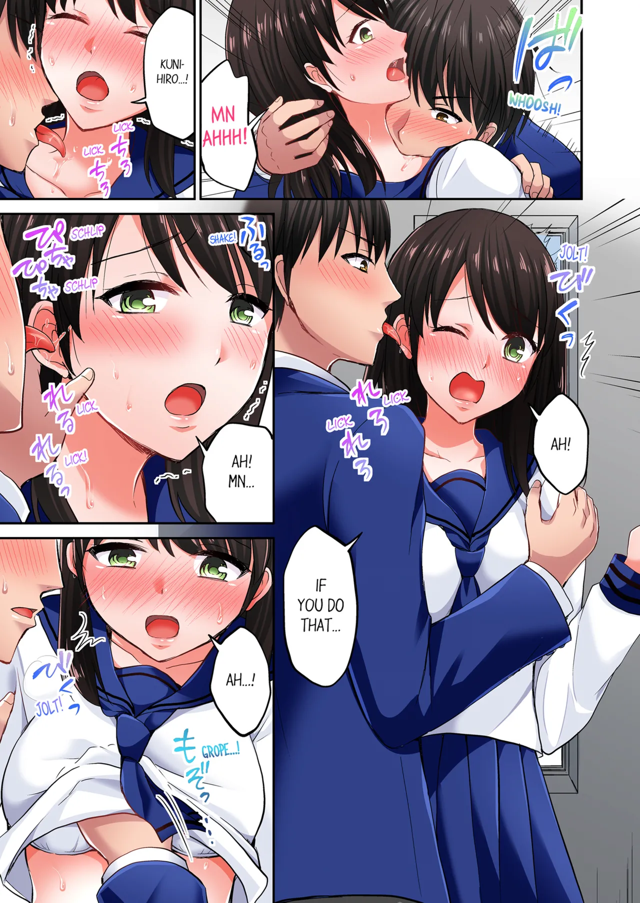 Pashiri no Shita Teku, Yabaitte... ~ Ebi Sori Iki Suru Namaiki Gyaru | Bullied Boy's Tongue Revenge Vol.1-2 page 56 - sole male full color hentai manga - read online free