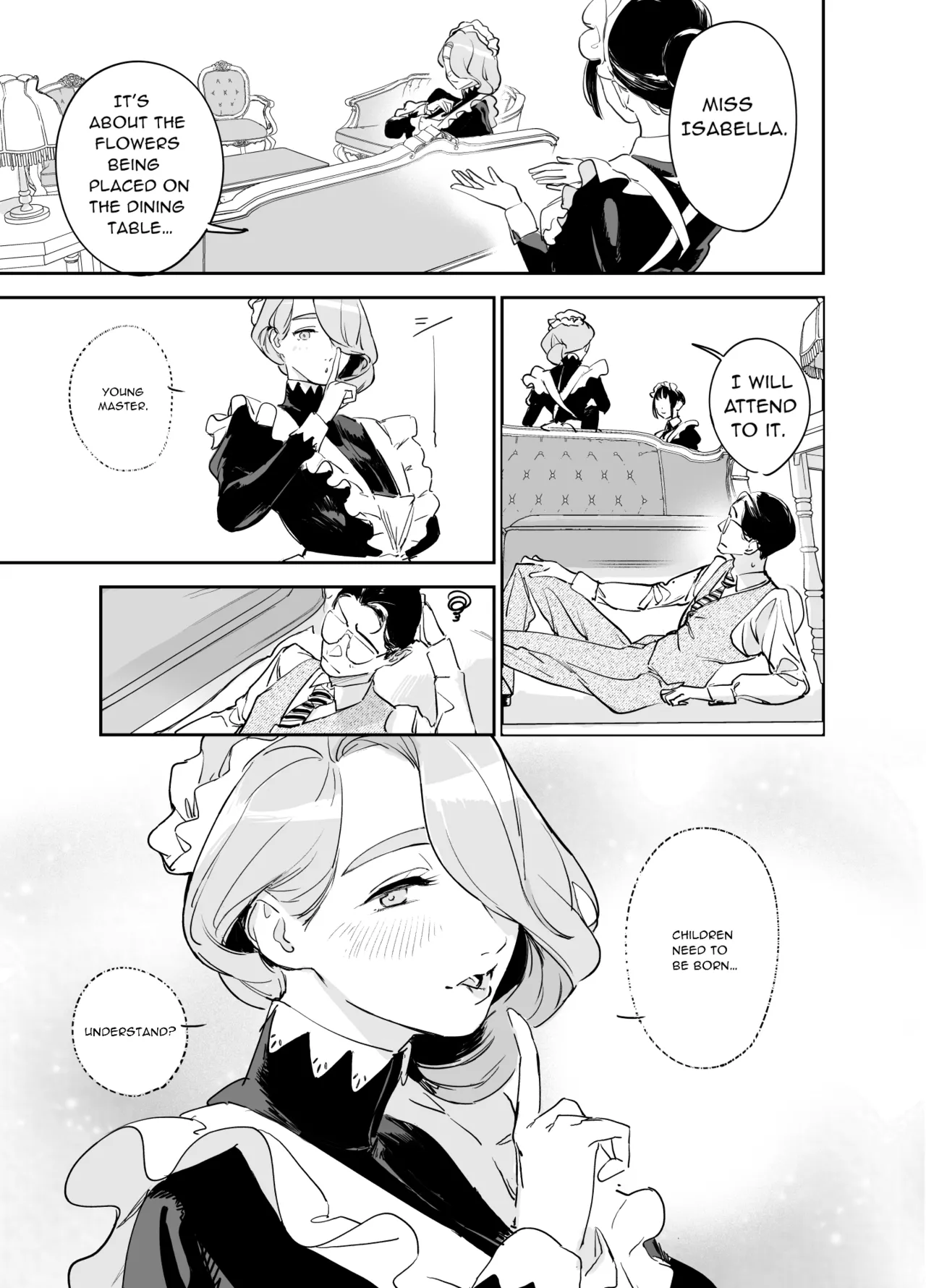 [F no Kottoubako (Onizuka Frill)] Boku no Nurse Maid Isabella no Fudeoroshi ~Ochichi ga Goshomou nara Tanezuke kudasaimashi~ | My Nursemaid Isabella's First Time ~ If You Desire, Please Impregnate Me ~ [English] page 43 original parody - maid business suit hentai manga - read online free