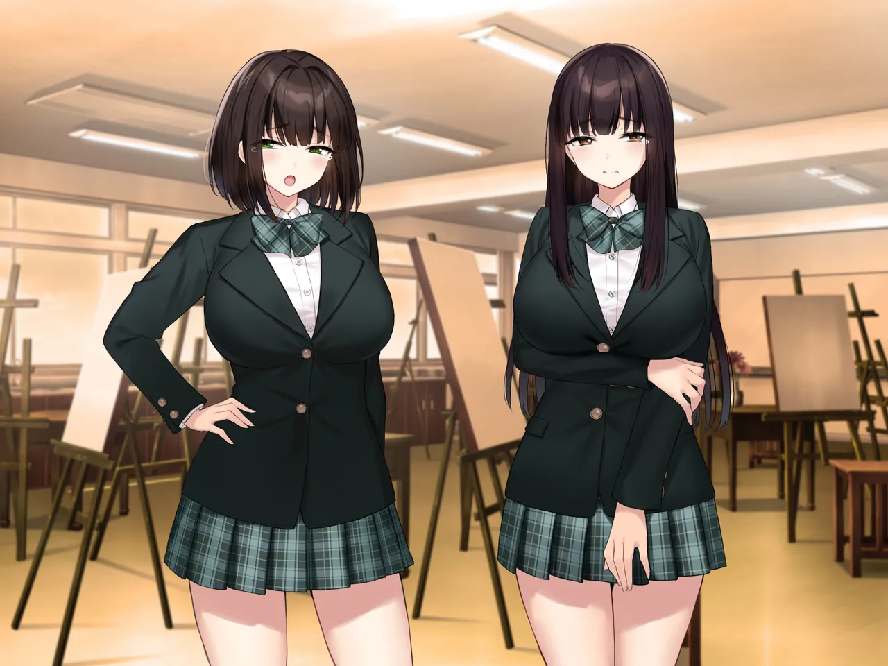 Kyonyuu na Senpai? Kyonyuu na Osananajimi? Futari to Harem H…suru? page 272 original parody - kissing big breasts hentai manga - read online free