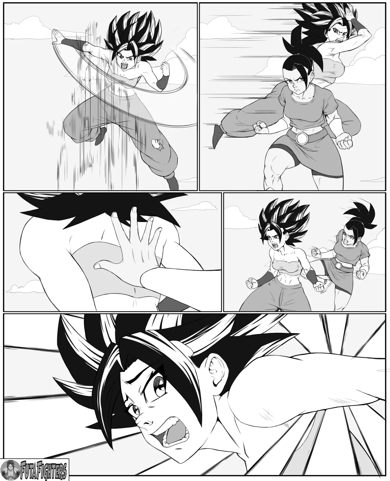 Caulifla vs Kale FutaFighters ongoing page 18 featuring caulifla dragon ball z parody - ryona shemale hentai manga - read online free