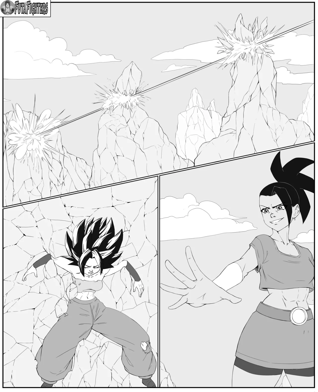 Caulifla vs Kale FutaFighters ongoing page 19 featuring caulifla dragon ball z parody - ryona shemale hentai manga - read online free