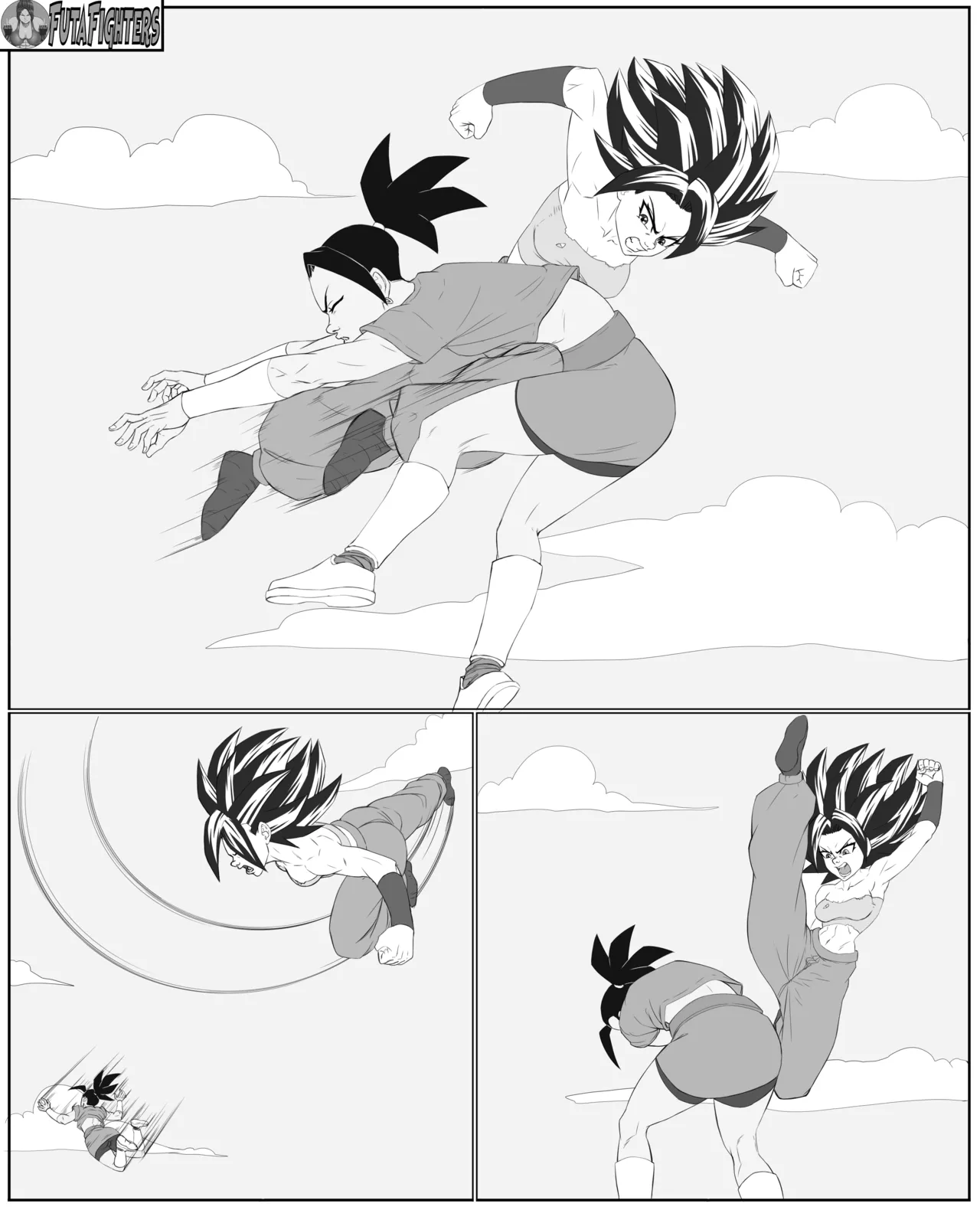 Caulifla vs Kale FutaFighters ongoing page 31 featuring kale dragon ball z parody - shemale catfight hentai manga - read online free