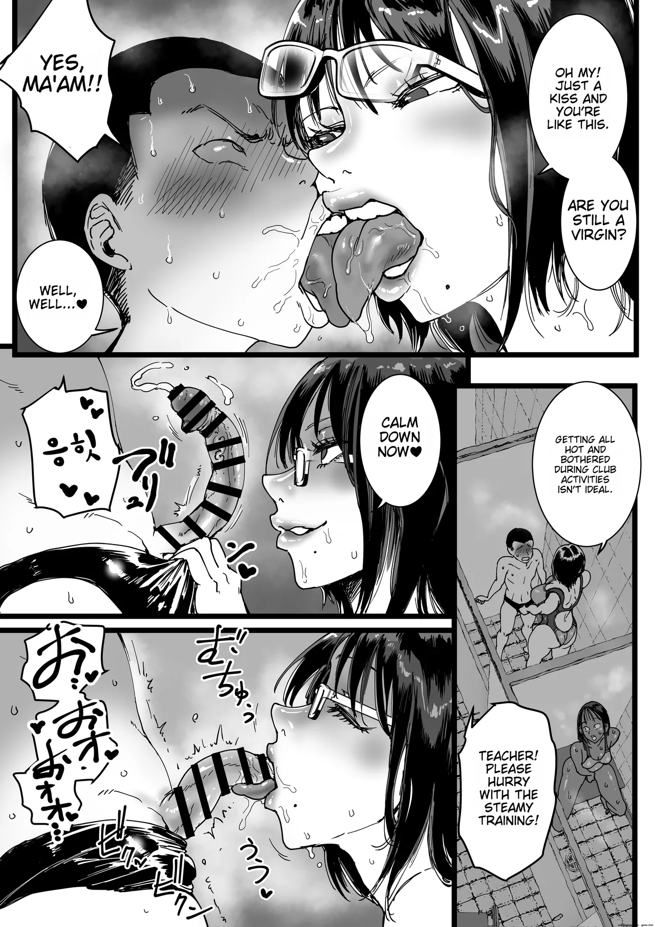 [Amagyappa (Amane-san)] Inran Onna Kyoushi no Su Pool no Shower wa Yaribeya desu | Amane-san - The Lascivious Female Teacher's Nest: The Pool Shower is a Sex Room [English] [MTL] - Page 8