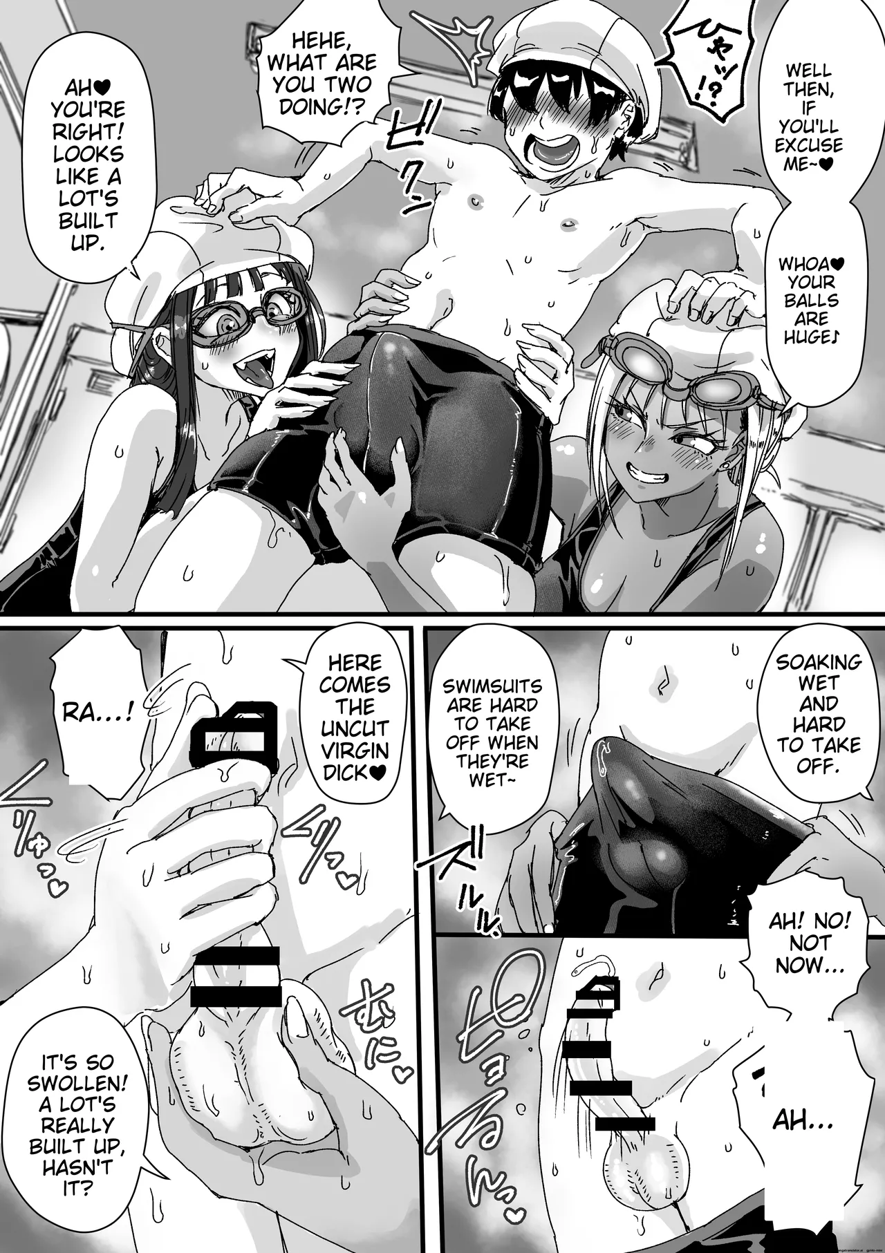 School Swimsuit Bitch! Deflowering a Virgin in the Pool Equipment Room - Page 9