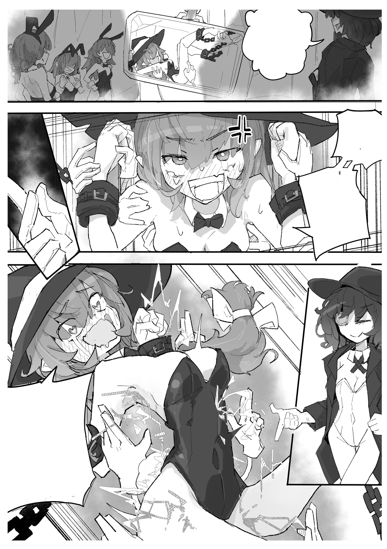 Majo to Kusuguri Majutsu Show page 12 original parody - bunny girl bondage hentai manga - read online free