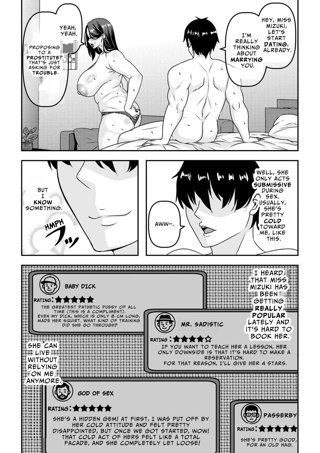 [Waribashi Kouka] Ore ga Seigou na no o Shirazu ni Tsuki Ichi Man de Yarihoudai no Subscription Keiyaku o Musun de shimatta Funinki Fuuzokujou Oba-san | Unpopular Prostitute Signs An All-I-Can-Fuck Monthly Subscription Not Knowing I'm A Total Horndog [English] [Reforged] page 53 original parody - sole female sole male hentai manga - read online free