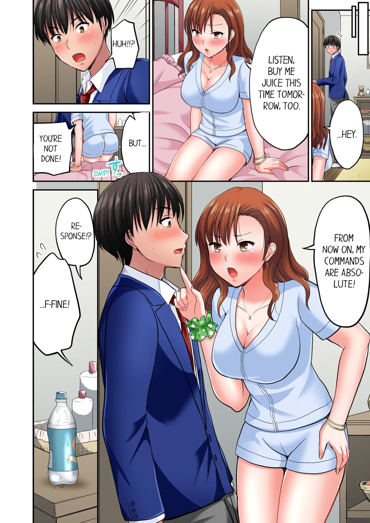 Pashiri no Shita Teku, Yabaitte... ~ Ebi Sori Iki Suru Namaiki Gyaru | Bullied Boy's Tongue Revenge Vol.1-4 page 73 - sole male full color hentai manga - read online free