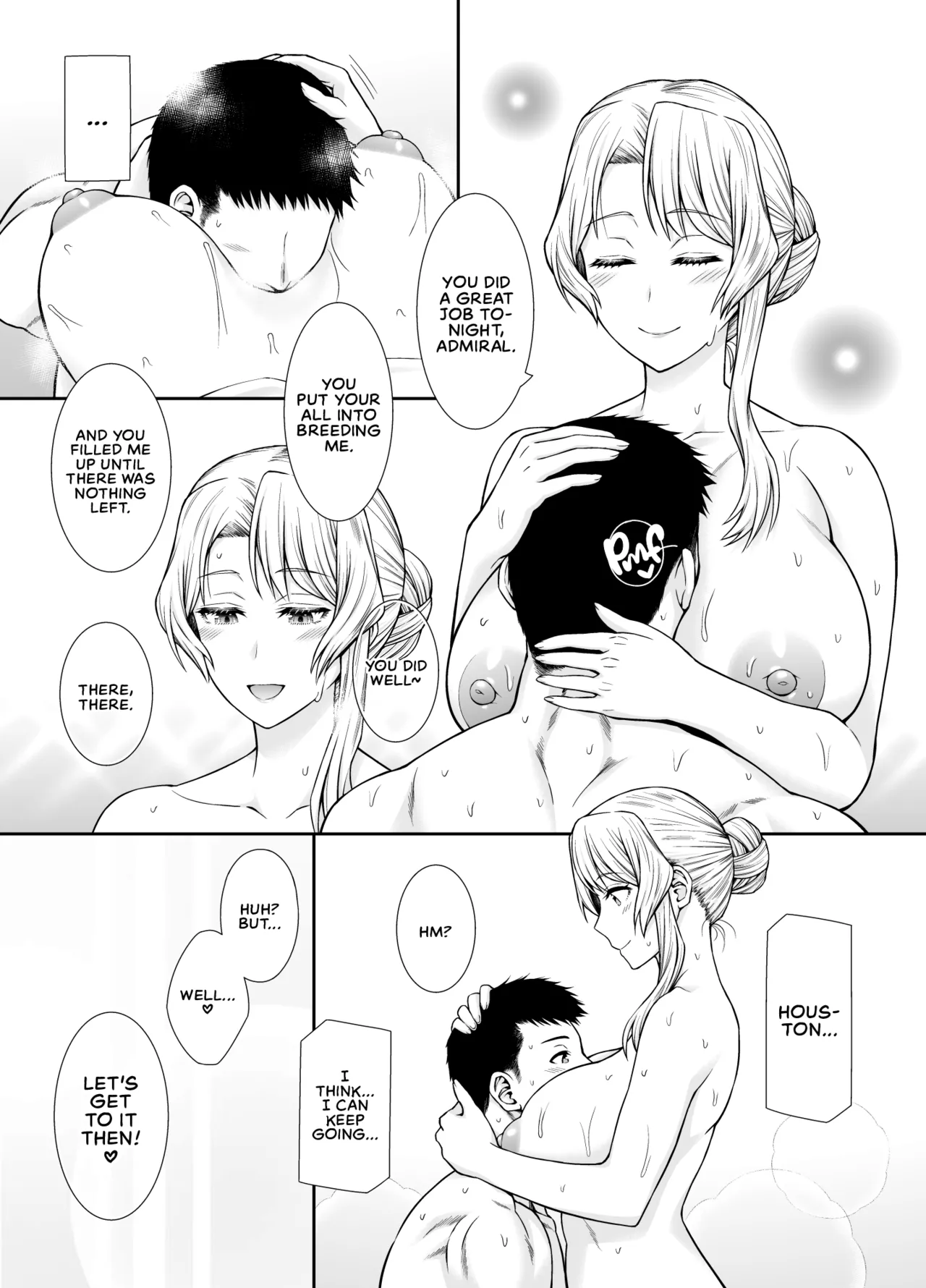 [Umi Neuron (Umi Neuron)] Houston-san to Kozukuri o Ippai Ganbaru Ohanashi. | Non-Stop Babymaking With Houston (Kantai Collection -KanColle-) [English] [Shiromaru] [Digital] page 32 featuring teitoku kantai collection parody - sole female sole male hentai manga - read online free