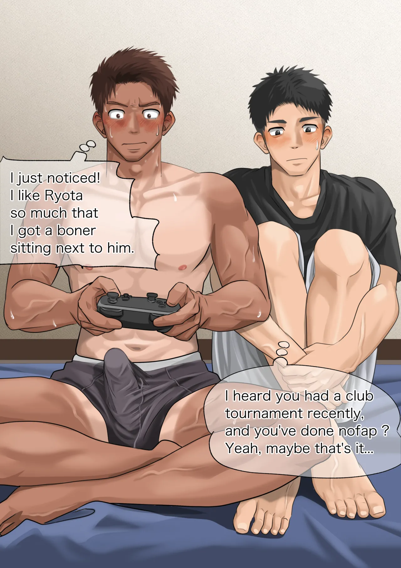 [motyaki] 片想いしてる友達が家に来た2(11p.)【ENG】 (Pixiv Fanbox) page 14 original parody - hairy males only hentai manga - read online free