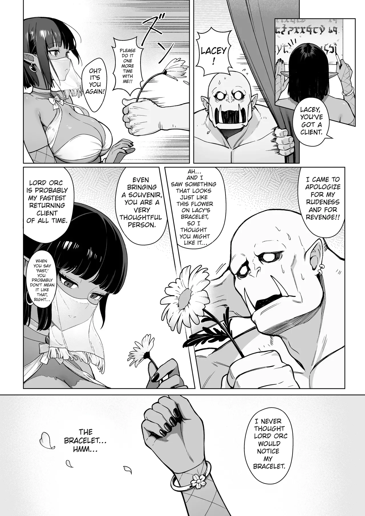 [(Sencha Bashira, Mugicha Bashira)] Fairy Brothel (Volume 1): The Virgin Orc Assigned To The Dark Skinned Elf [English] [Ertuwoop Scan Translation] page 26 original parody - elf sweating hentai manga - read online free