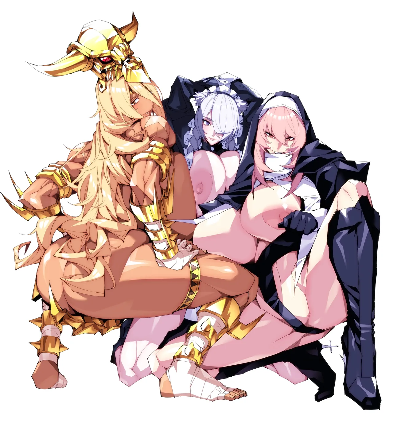 [Yakiniku Tabetei (Pobotto)] Kyokon Tensei -Seiki Shijou Shugi na Isekai ni Tensei shita no de Bakunyuu Bijo to Hame Makuri -Gyaru Amazon & Inran Sister Hen- | 巨根转生—转生到性器至上主义的异世界与爆乳美女们纵情交欢—亚马逊女战士辣妹＆淫乱修女篇 [Chinese] [千禧美少女汉化] page 49 original parody - sole male nakadashi hentai manga - read online free