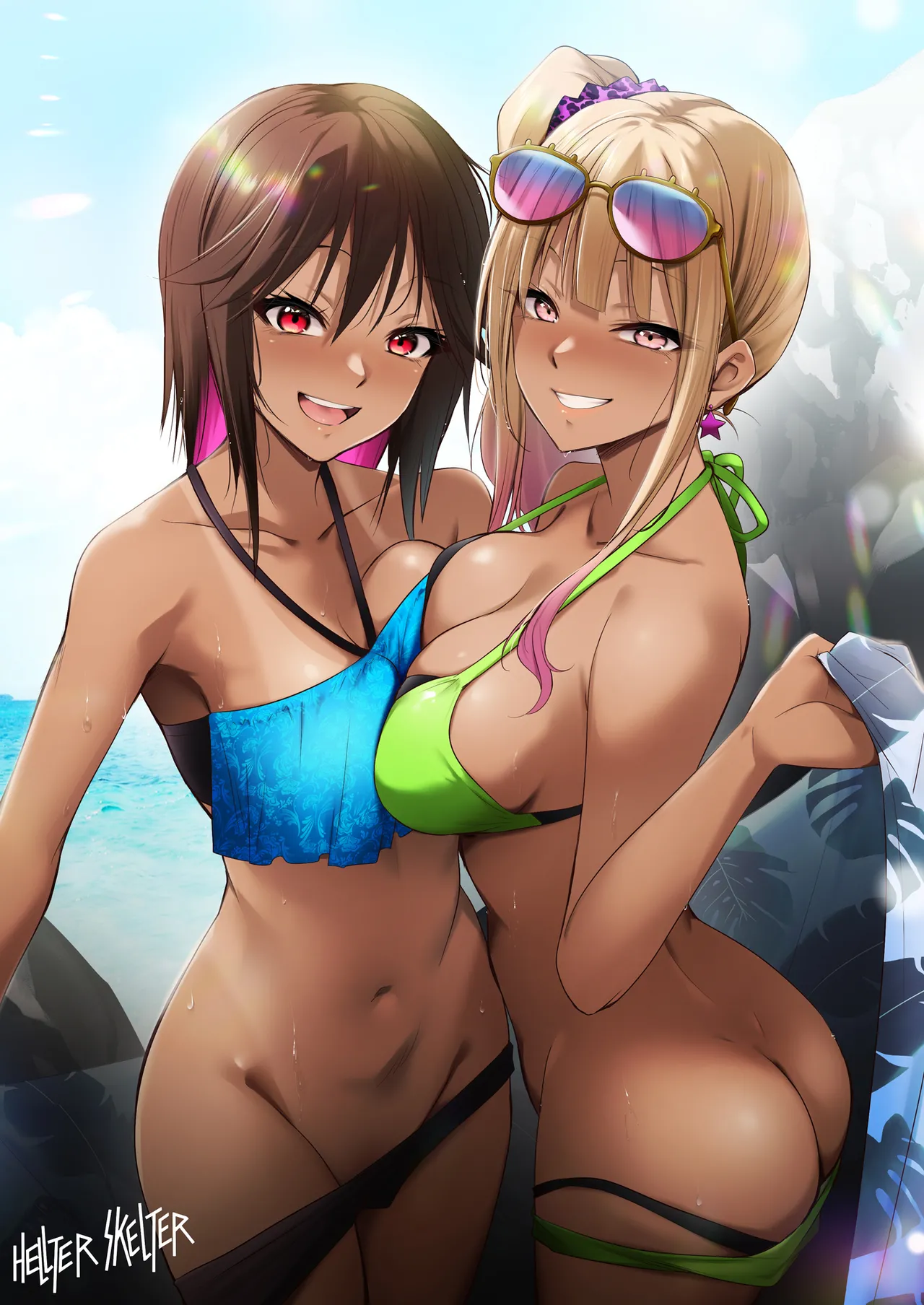 Umi no Ie de Baito shitetara Kuro Gyaru Doukyuusei ni Gyaku Nan sarete Asedaku Doutei Sotsugyou shita Natsu no Hi page 35 original parody - full color swimsuit hentai manga - read online free