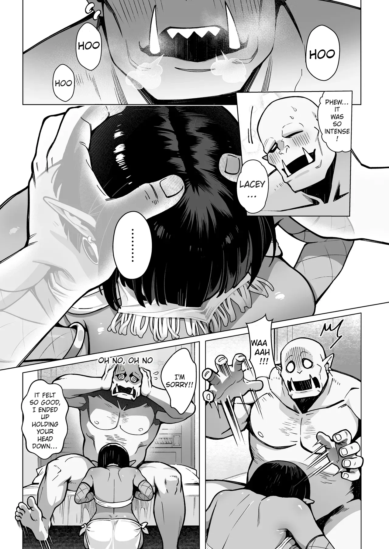 [(Sencha Bashira, Mugicha Bashira)] Fairy Brothel (Volume 1): The Virgin Orc Assigned To The Dark Skinned Elf [English] [Comics EnjoyerTranslation] page 13 original parody - sole female sole male hentai manga - read online free