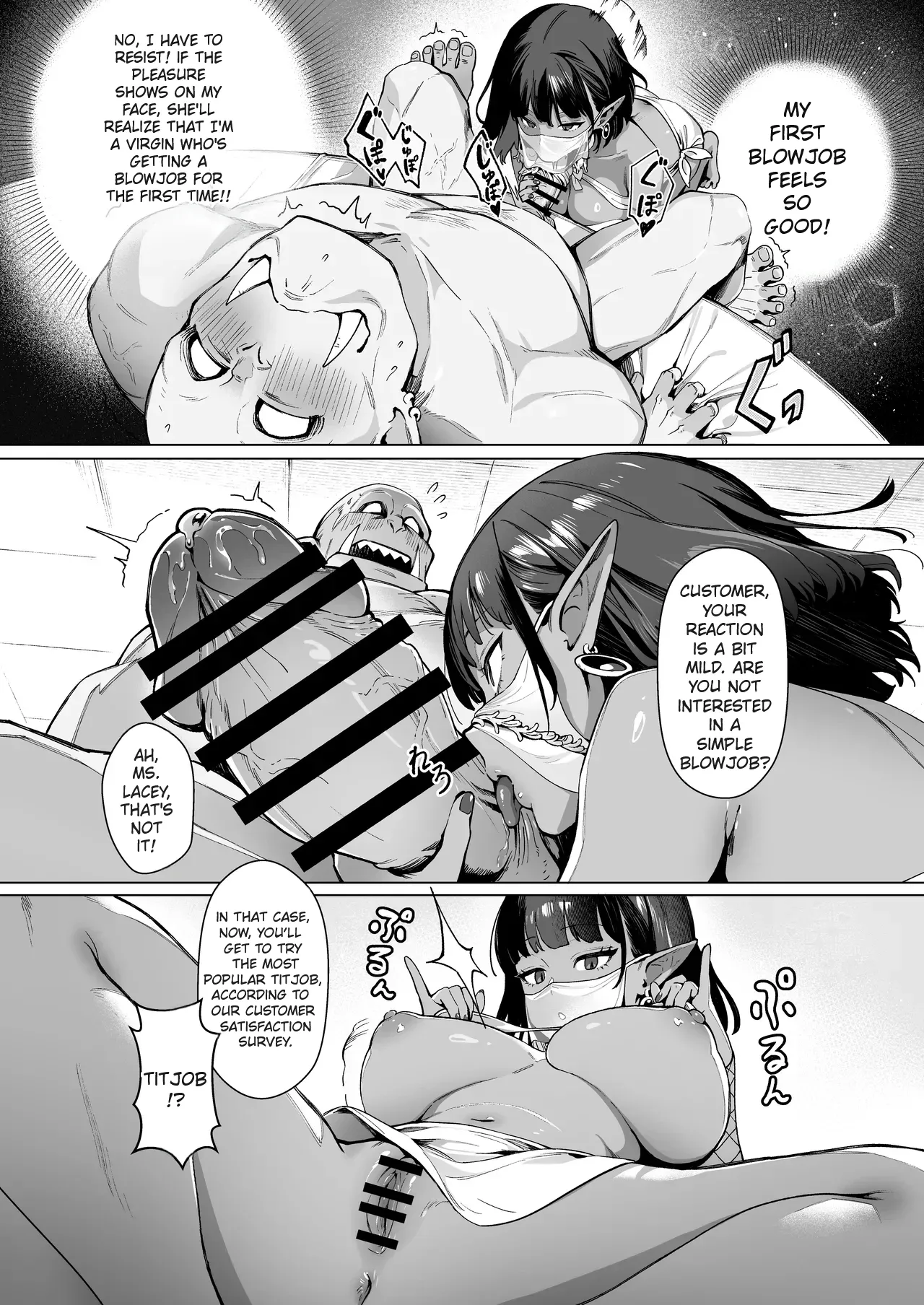 [(Sencha Bashira, Mugicha Bashira)] Fairy Brothel (Volume 1): The Virgin Orc Assigned To The Dark Skinned Elf [English] [Comics EnjoyerTranslation] - Page 9