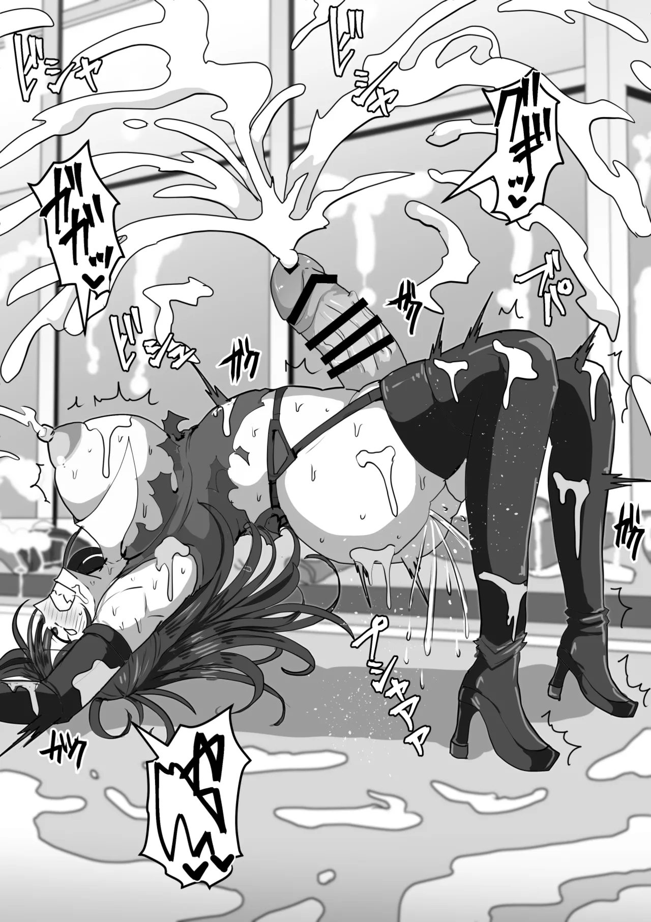 Futanari Shasei Kanri!Sousyuuhen page 105 original parody - gloves thigh high boots hentai manga - read online free