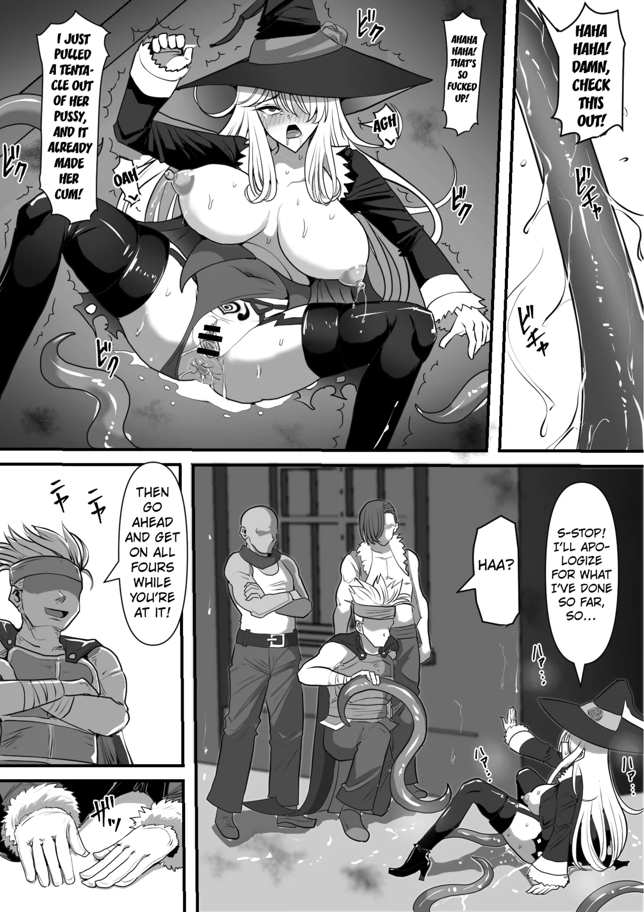 Majo ga Shokushu ni Kisei sa re Shokushu o Shussan shi Makuru Hanashi page 47 original parody - sole female stockings hentai manga - read online free