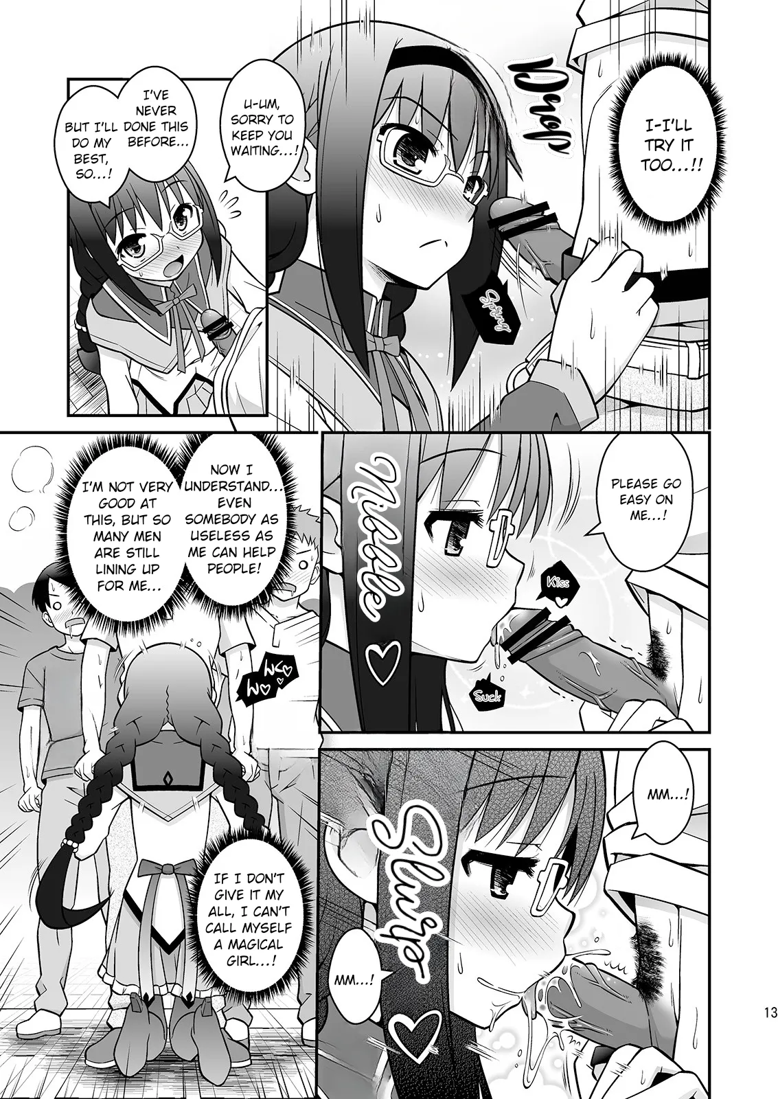 Watashi-tachi ga Jouka shite Ageru | Let us purify you! page 12 featuring homura akemi puella magi madoka magica parody - magical girl group hentai manga - read online free
