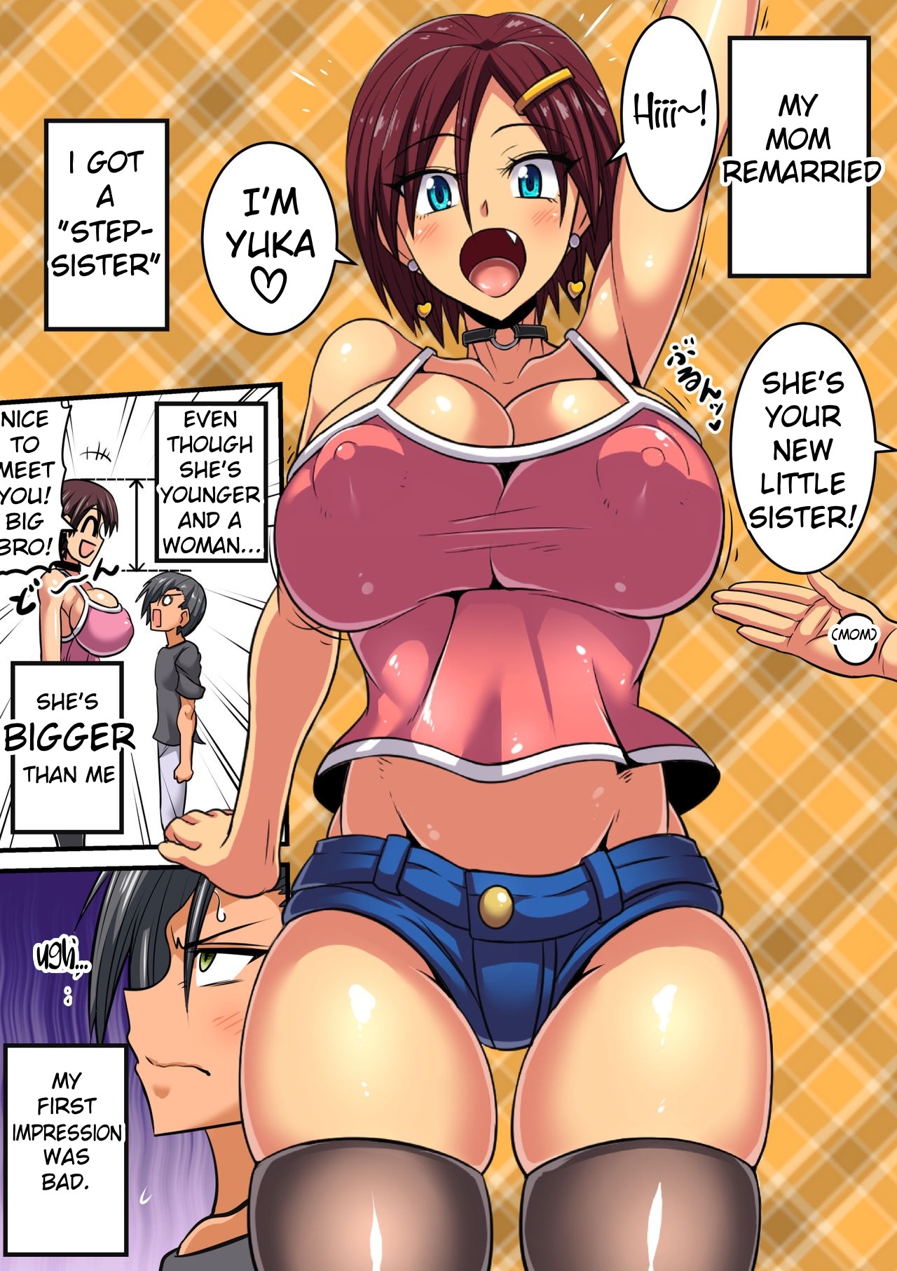 [Sennen Comodo] Choushin de Kyonyuu na Gimai ni Yoru Ochinchin Kyouka Kunren! (Uso) | My TALL and BUSTY Step Sister Gives Me Penis Enhancement Training (it was a lie.) [English] - Page 2