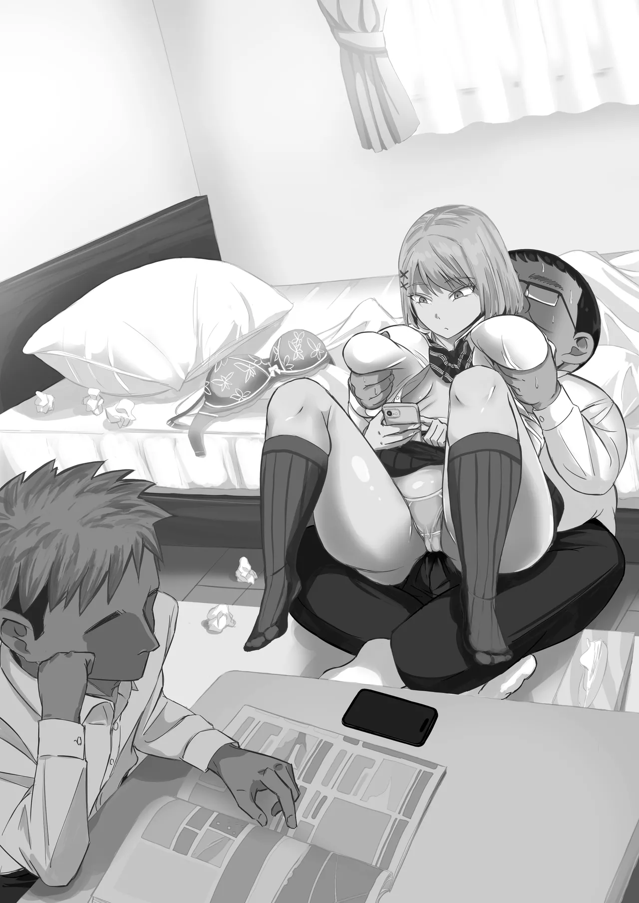 Douyara Boku Igai Ero no Gainen ga Kietappoi kara Toriaezu Kareshi no Me no Mae de Kanojo o Yattemita page 33 original parody - kissing big breasts hentai manga - read online free