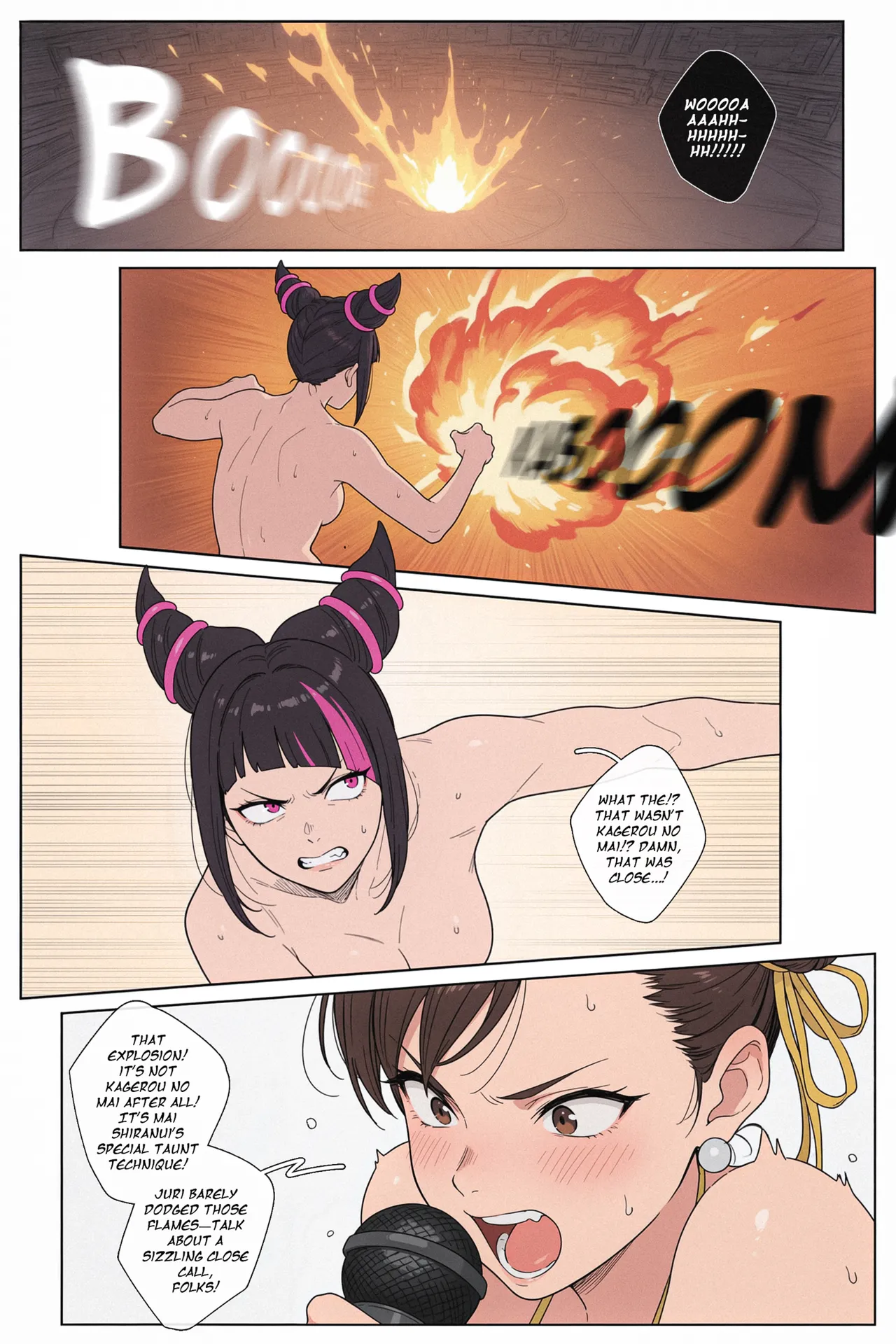 JuicePiggy16 - Bikini Fighter 1 page 16 featuring mai shiranui street fighter parody - females only sex toys hentai manga - read online free