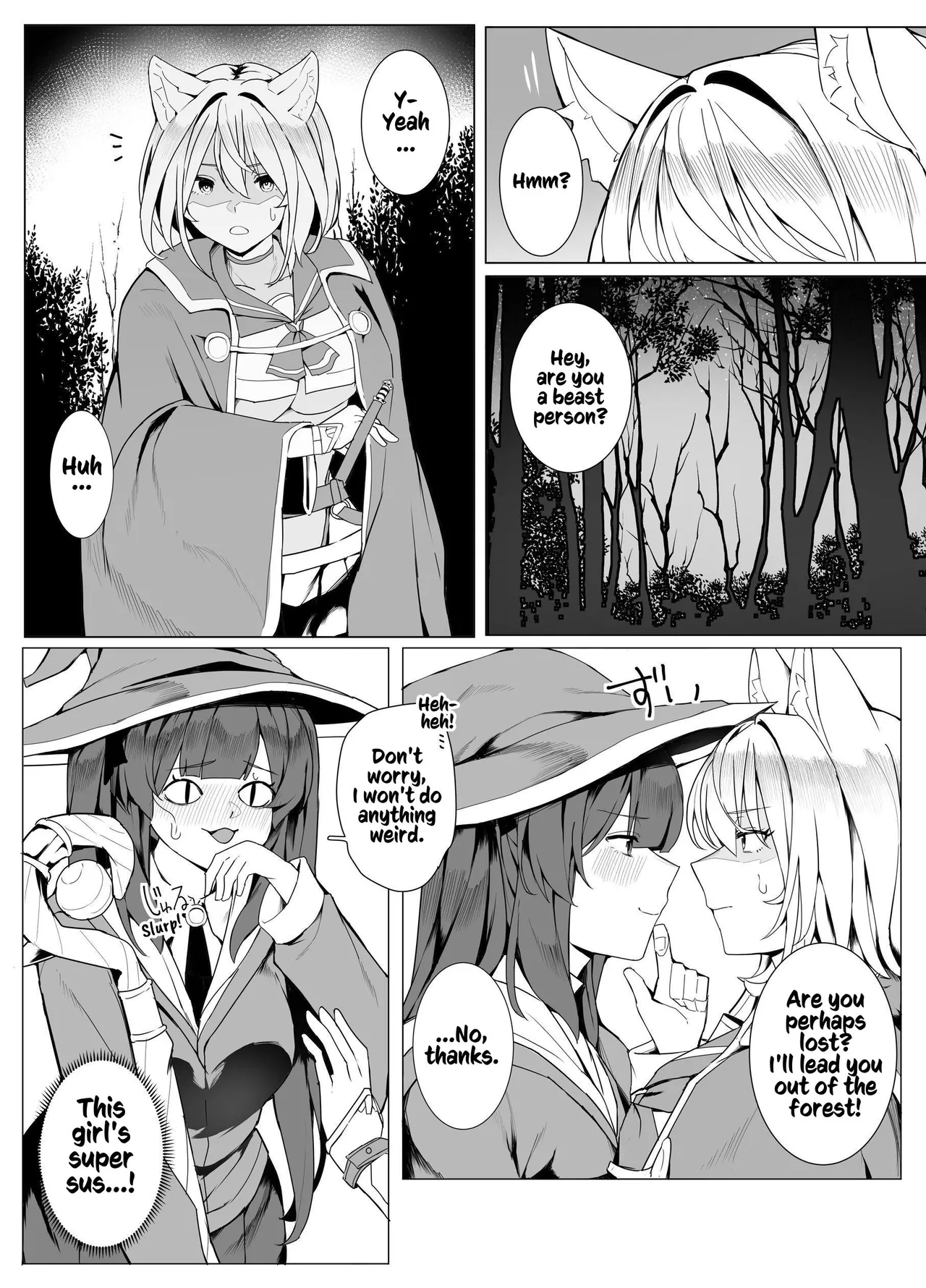 Hakurou Kenshi Hati-chan no Ecchi na Bouken no Sho | White Wolf Swordswoman's Erotic Adventure page 73 original parody - squirting futanari hentai manga - read online free