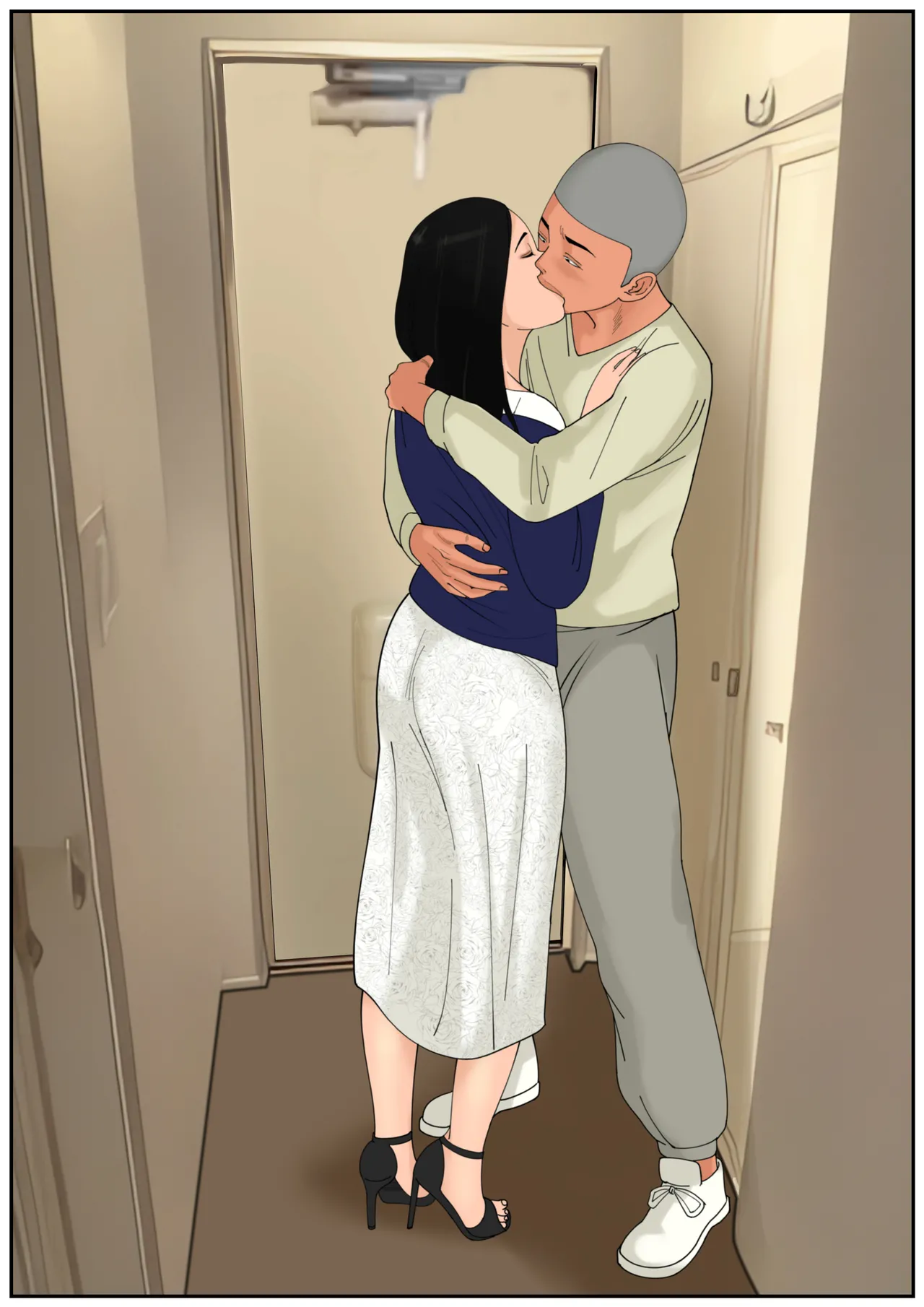 Tanshin Funin no Danna o Motsu Danchi Tsuma no Nichijou 2 page 10 original parody - milf kissing hentai manga - read online free