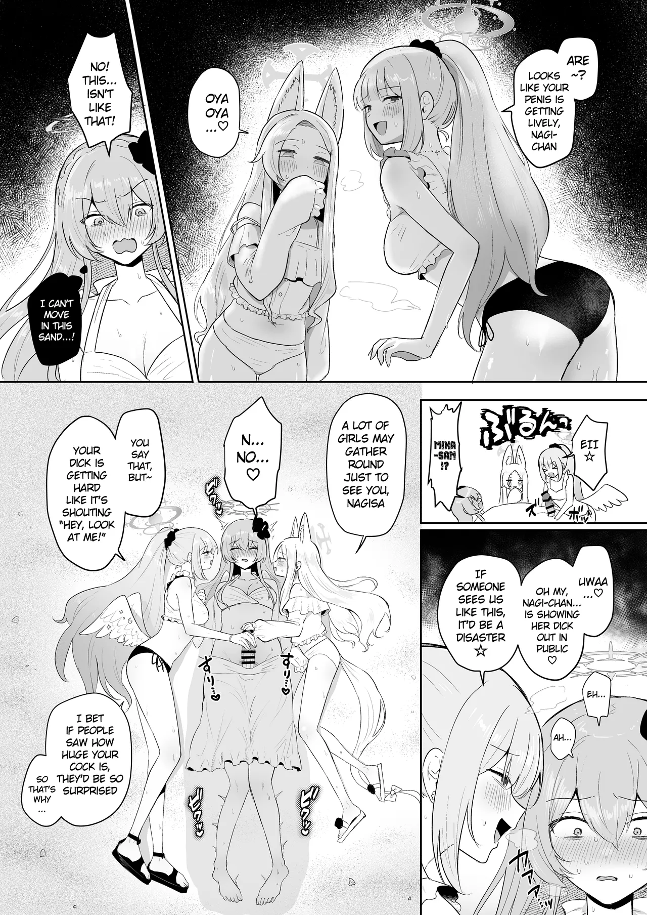 Blue Archive Futanari Anthology page 111 featuring mika misono blue archive parody - ttf threesome futanari hentai manga - read online free