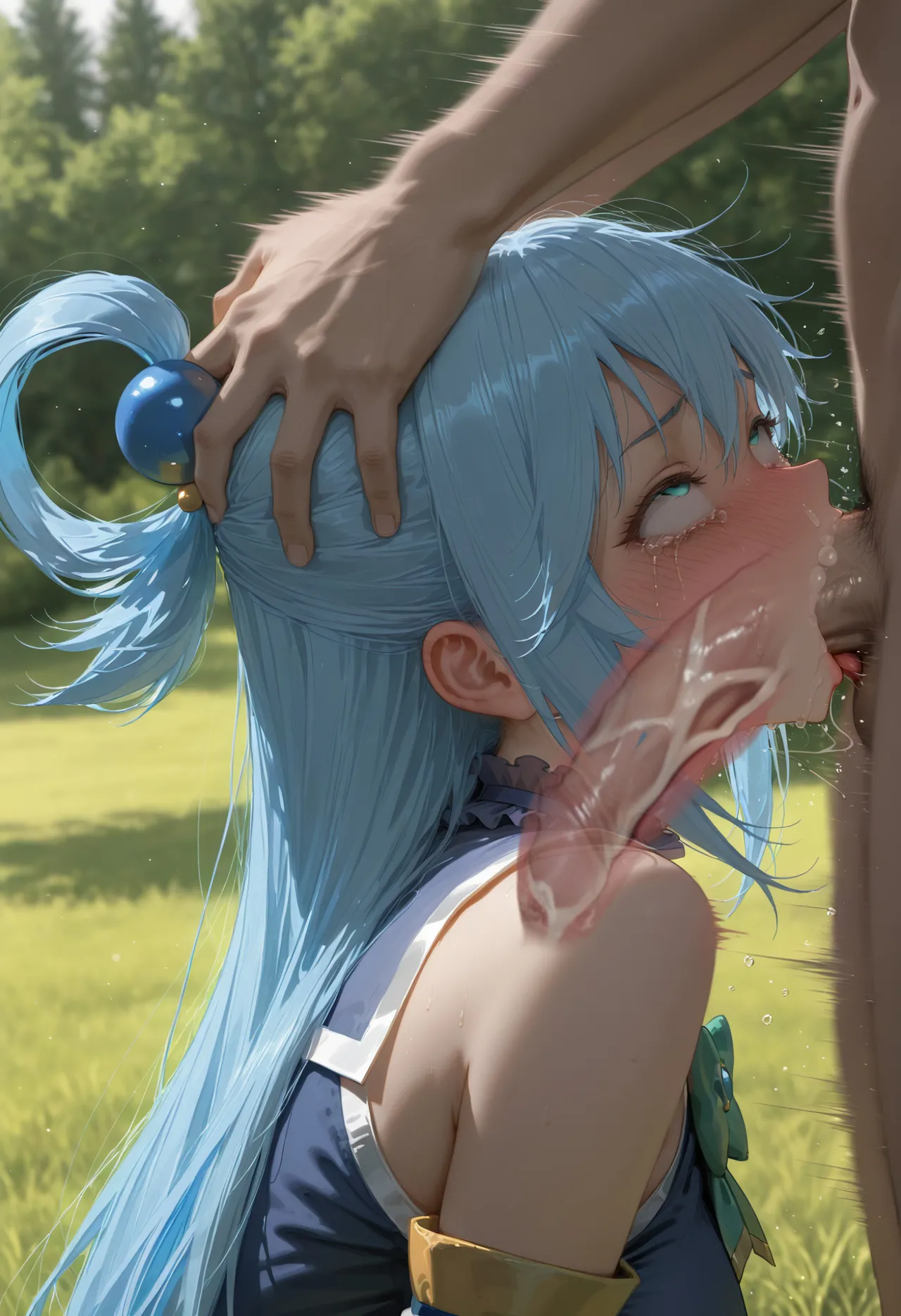 Kono-suba page 18 featuring aqua kono subarashii sekai ni syukufuku o parody - bald ai generated hentai manga - read online free