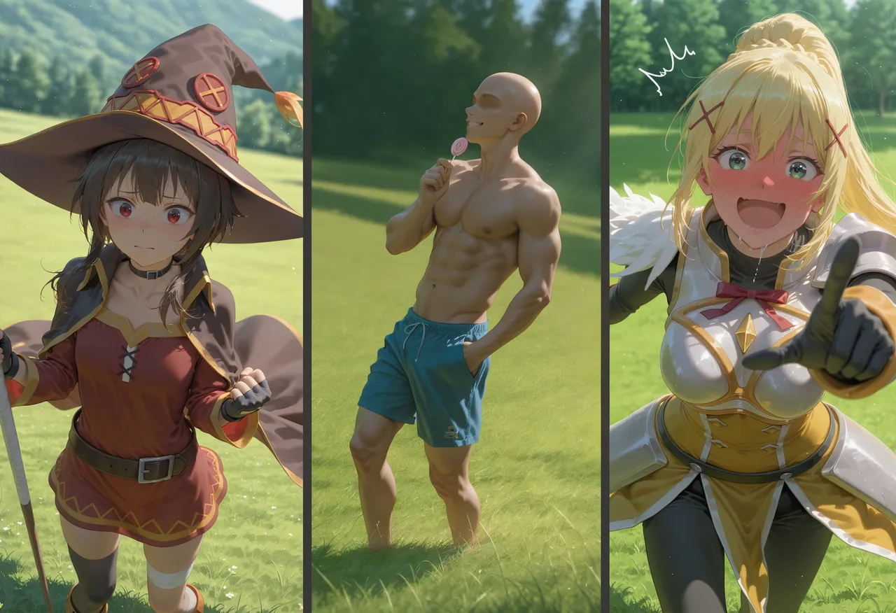 Kono-suba page 48 featuring aqua kono subarashii sekai ni syukufuku o parody - bald ai generated hentai manga - read online free