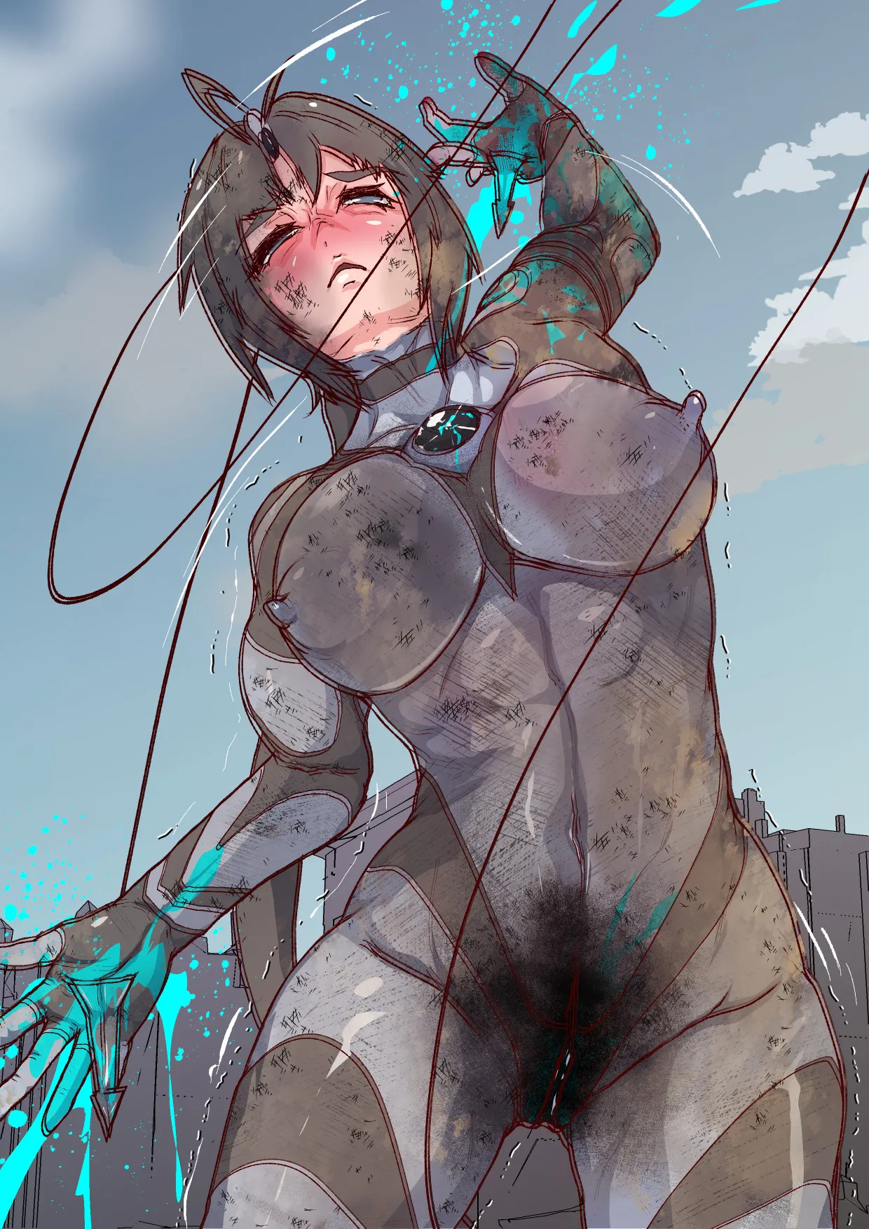 アトラルクスネオン4～絶叫!マシンモンスターに処刑されるヒロイン～巨大ヒロインは残虐絶叫マシーンで完全敗北地獄逝き…正義のヒロインは踏みにじられ尊厳は破壊される page 28 featuring ultrawoman ultraman parody - ryona giantess hentai manga - read online free