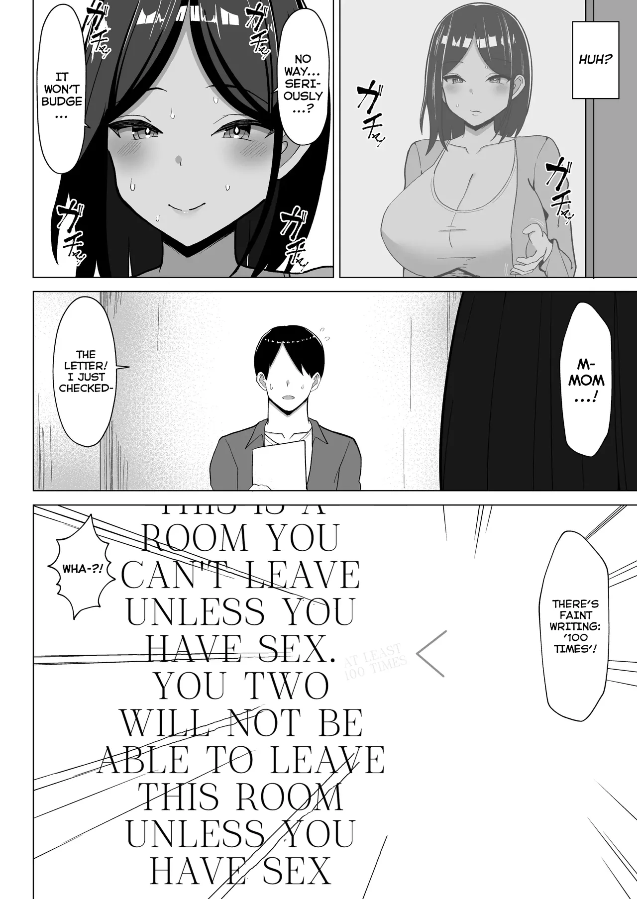 [Mustard Teikoku (Europia)] Kaa-chan to Sex Shinai to Derarenai Heya ~Kuchiurusai Haha to Hankouki no Ore~ | A Room I Can't Leave Without Having Incestuous Sex With My Mom: My Nagging Mother and Rebellious Me [English] [PPanGames] [Decensored] page 47 original parody - milf sweating hentai manga - read online free