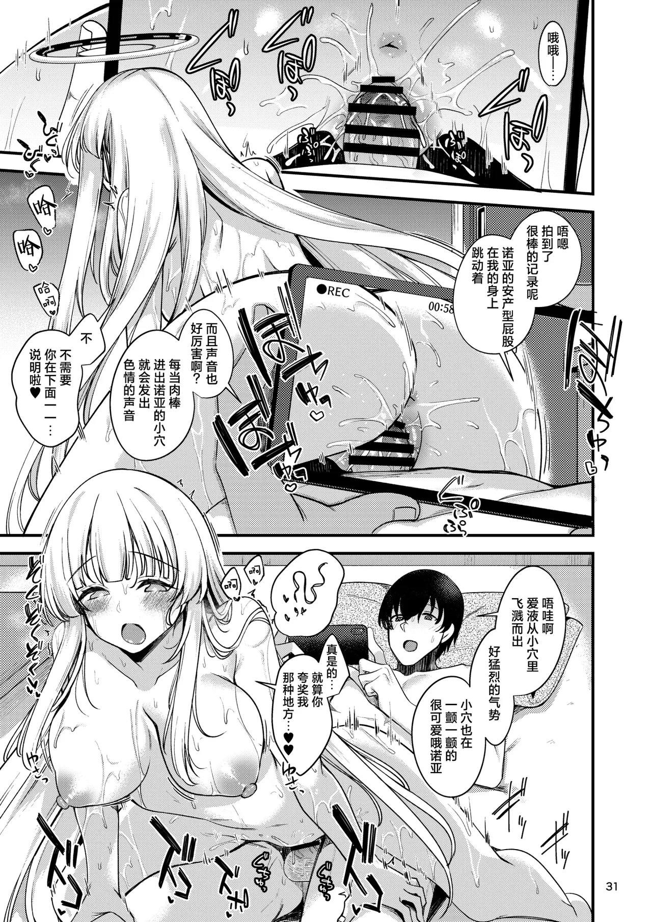 Sensei? Ippai Kiroku shite Kudasai ne? | 老师？请您一定要多多记录下来哦？ page 31 featuring noa ushio blue archive parody - big breasts filming hentai manga - read online free