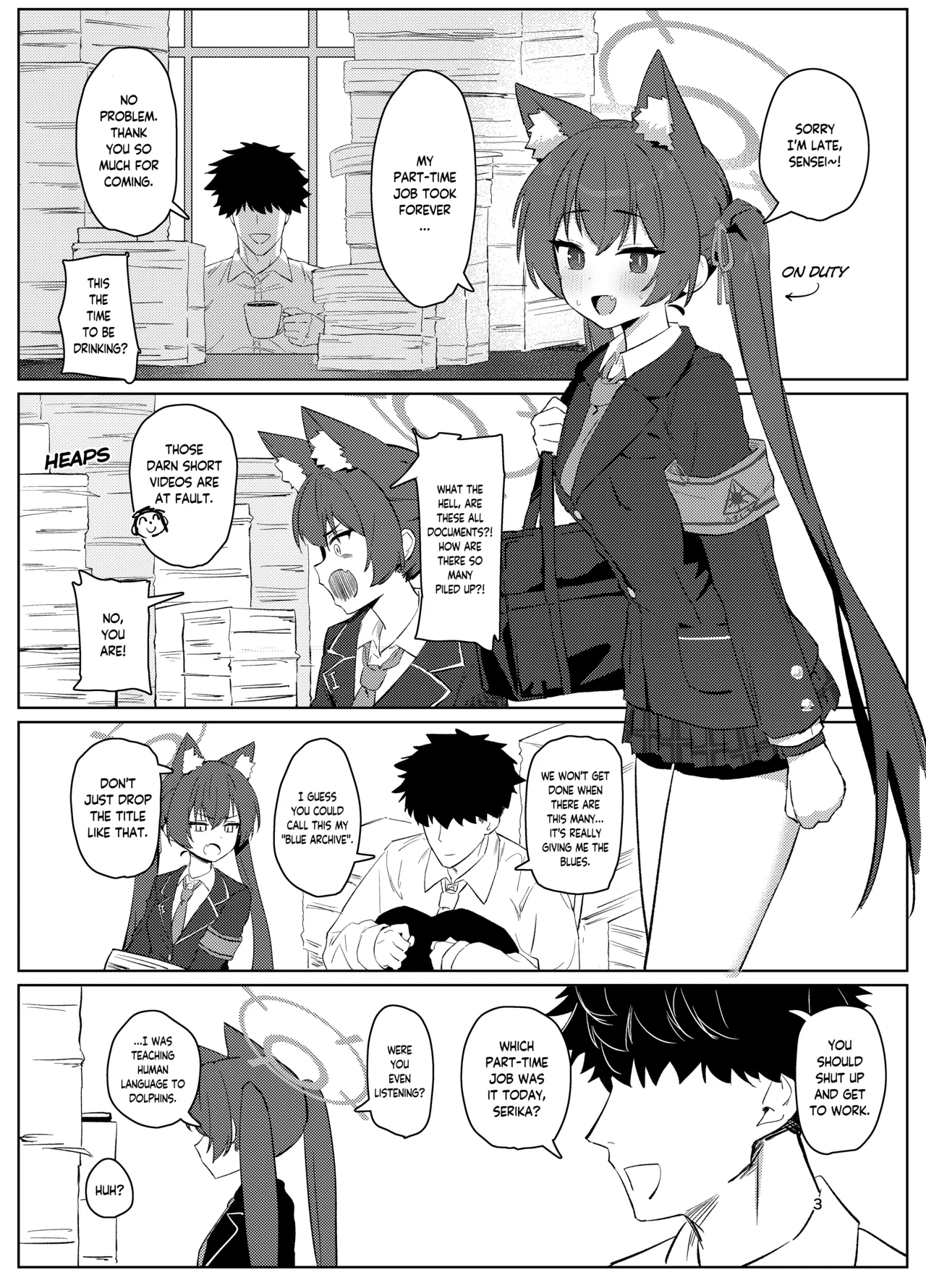 Page 2 of [Battle Kisetsu (Dodeka Unagi)] Ro~do Shi su! | Lordosis Behavior! (Blue Archive) [English] [Douzo Lad Translations] [Digital]
